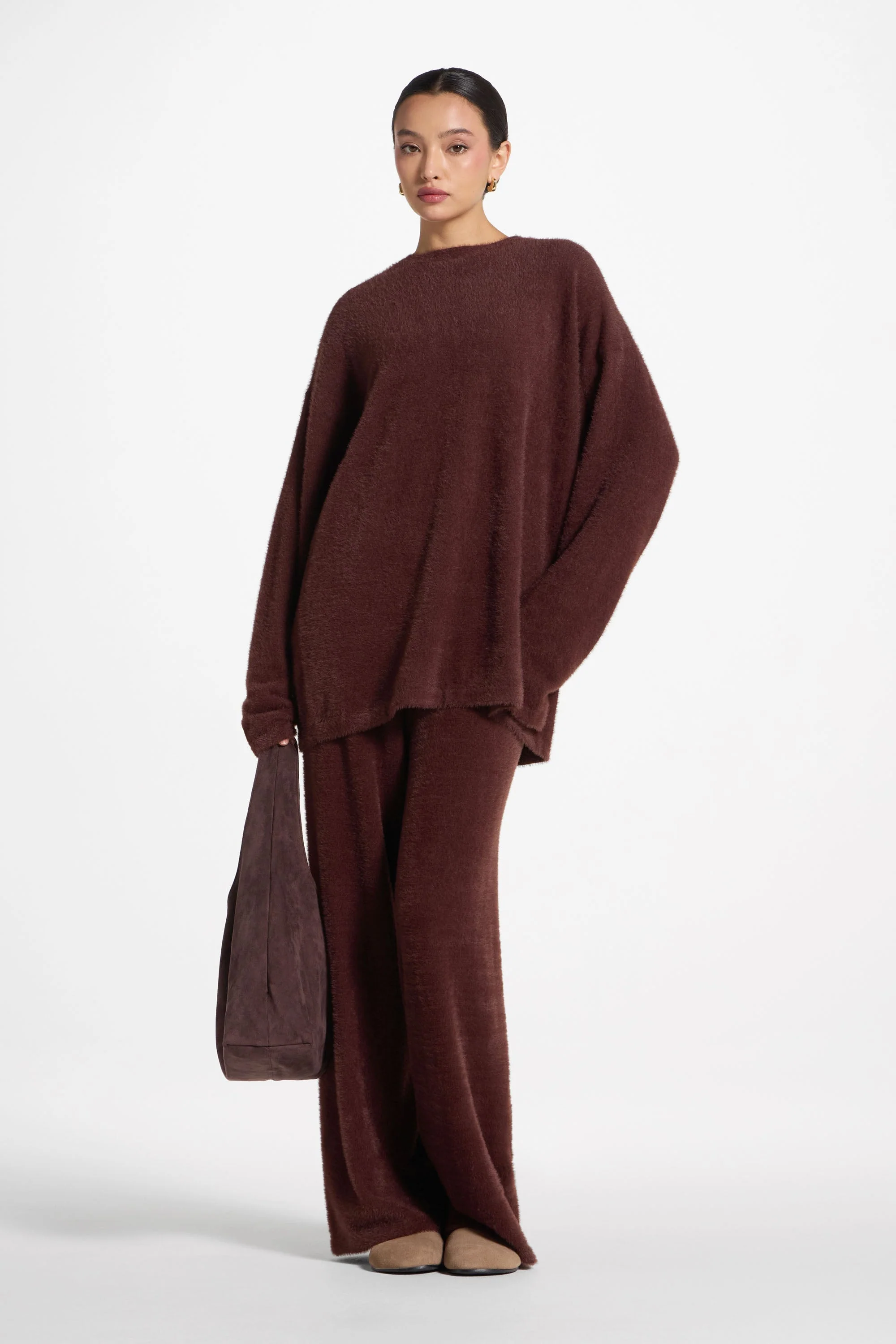 Mink Oversized Sweater - Brown - Image 4