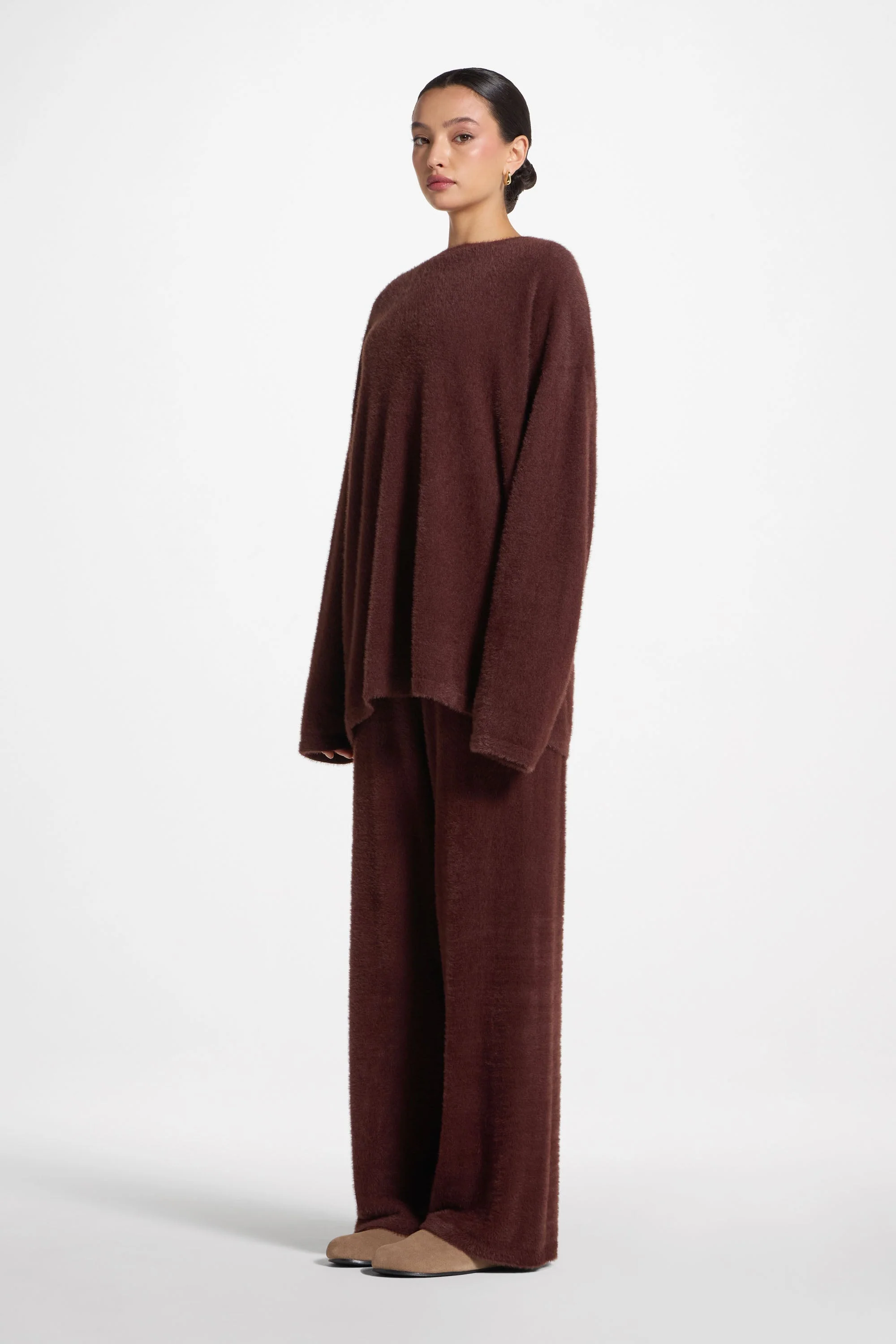 Mink Oversized Sweater - Brown - Image 5