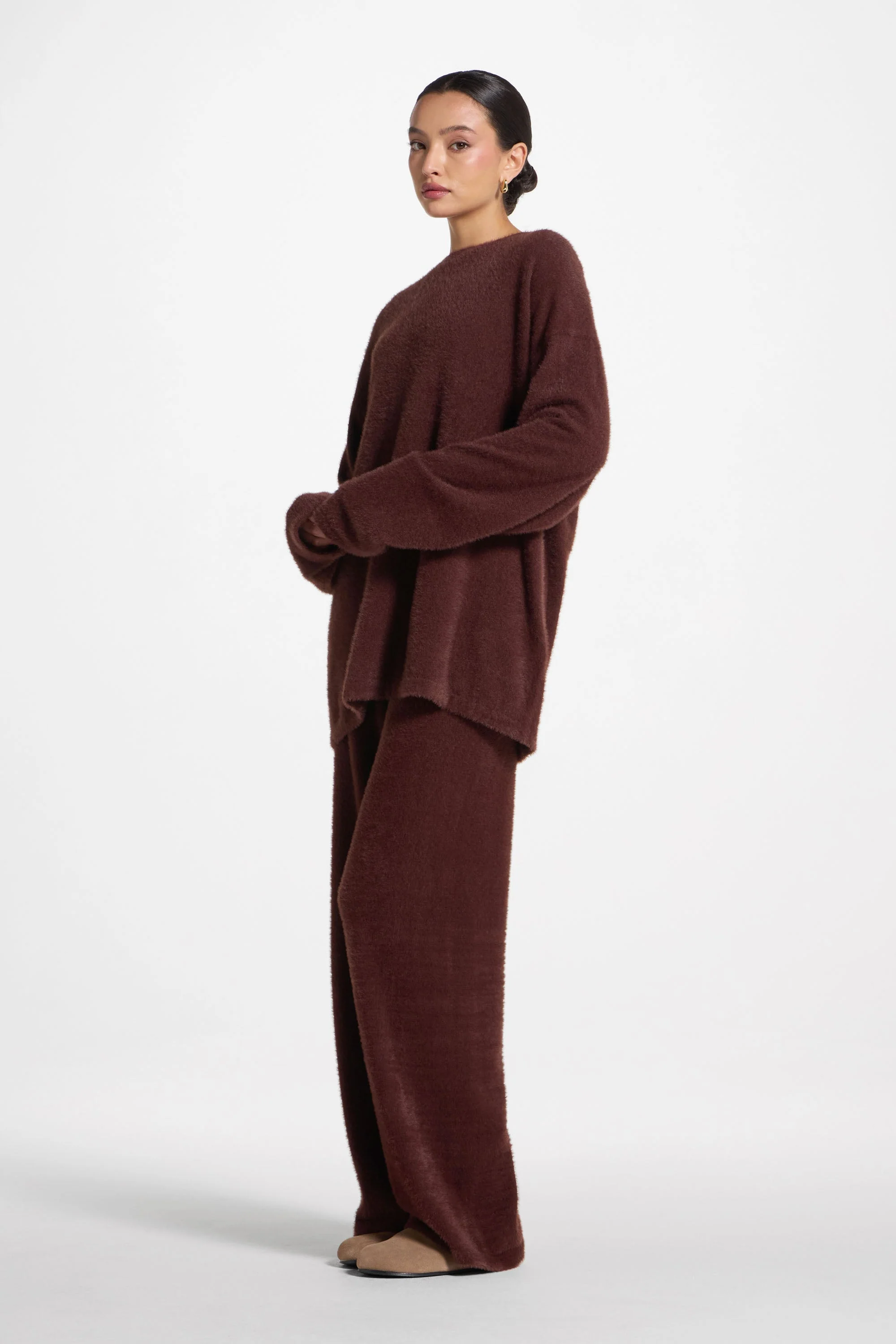 Mink Oversized Sweater - Brown - Image 6