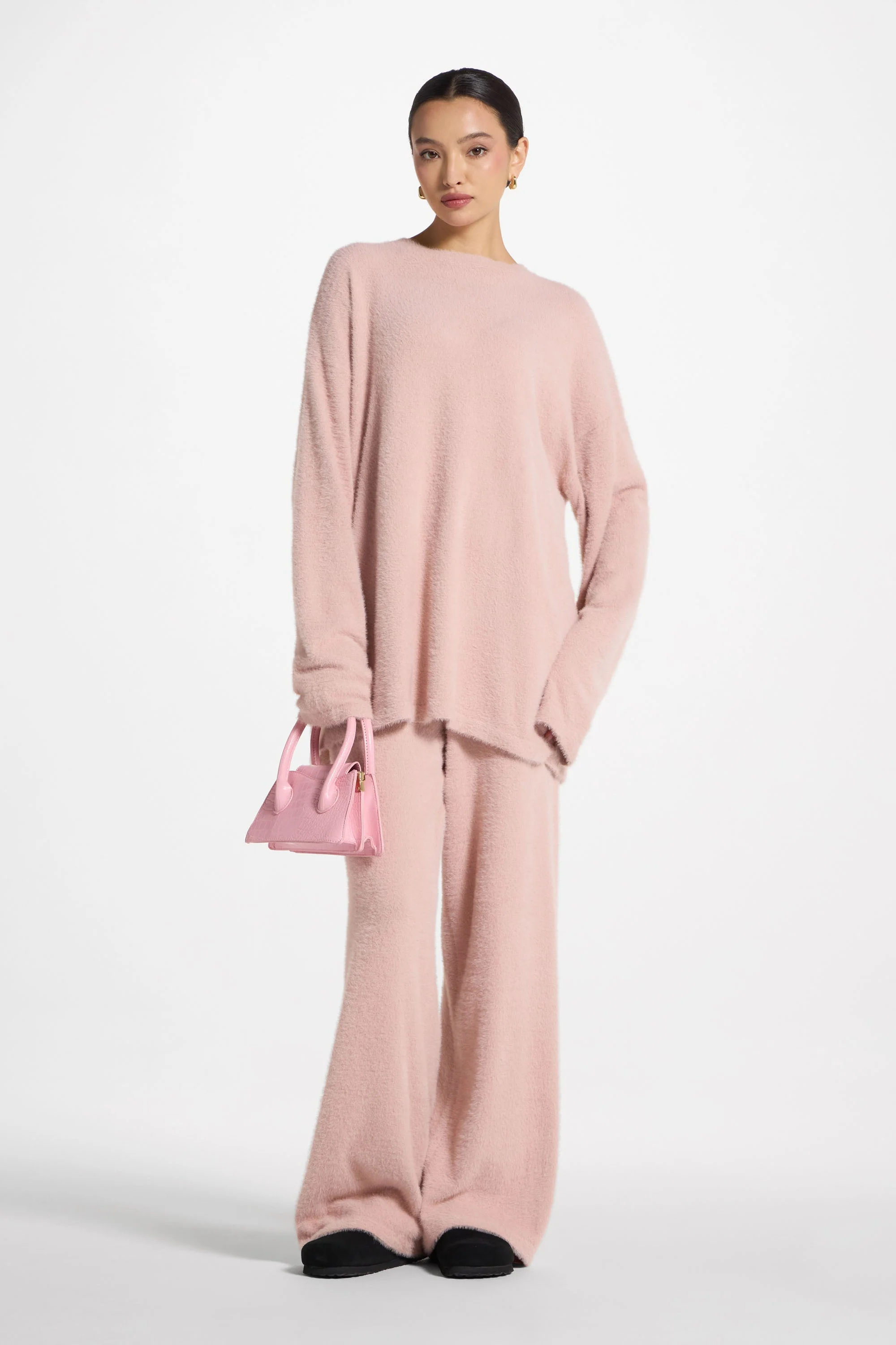 Mink Oversized Sweater - Pink - Image 3
