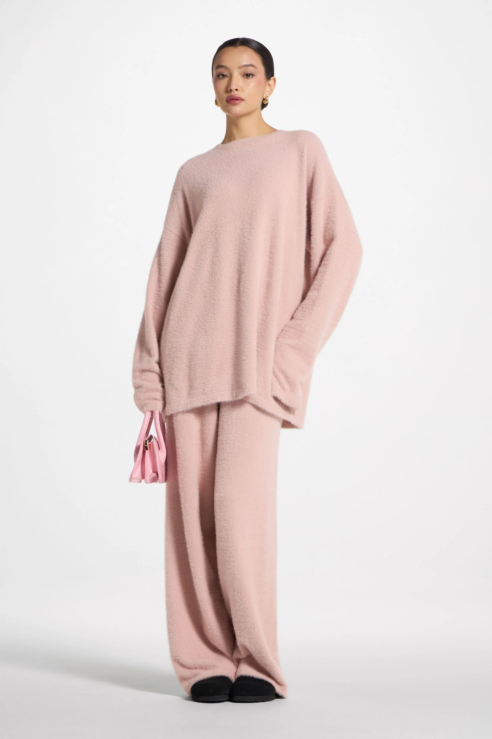 Mink Oversized Sweater - Pink - Image 4