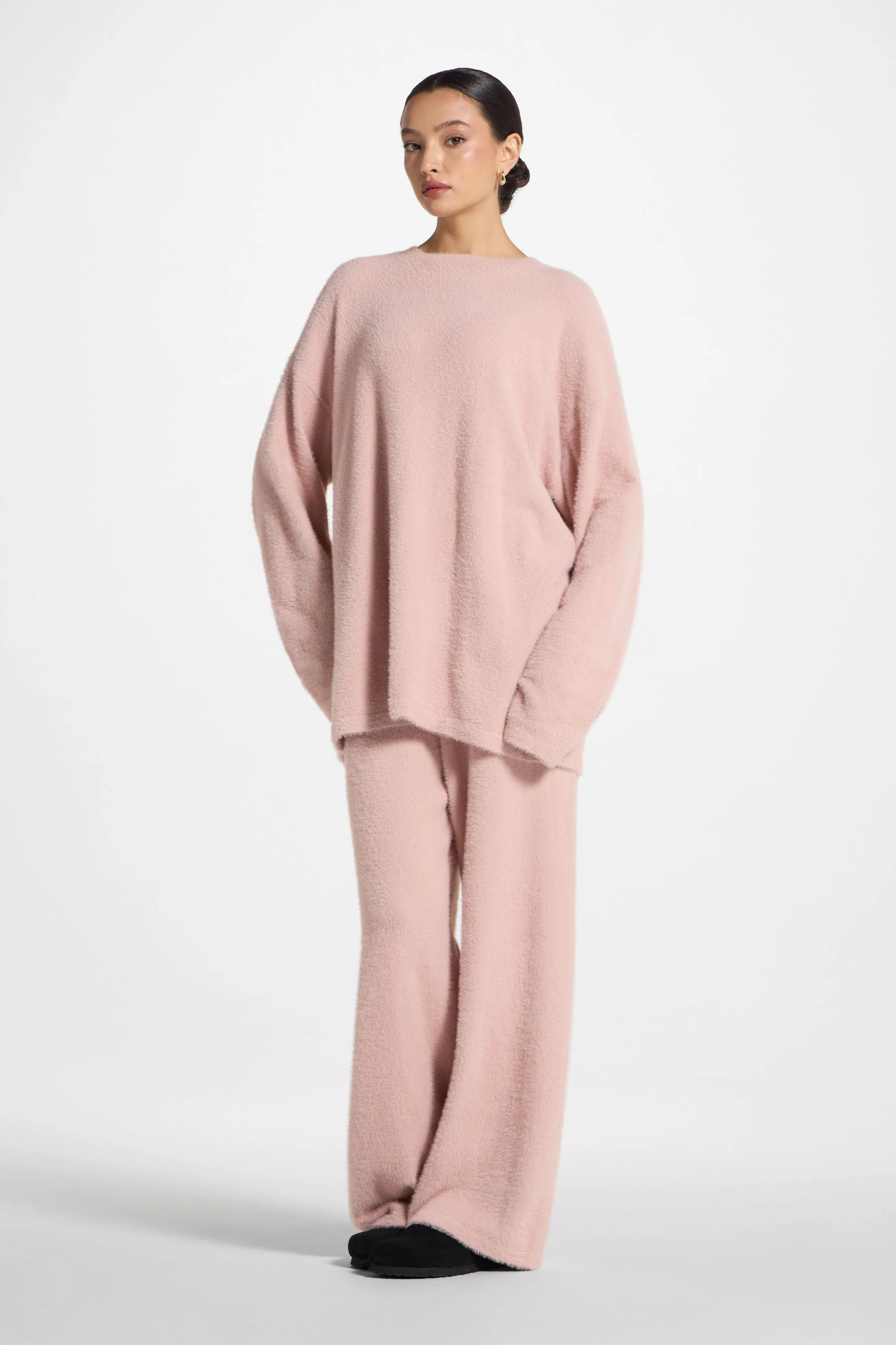 Mink Oversized Sweater - Pink - Image 5