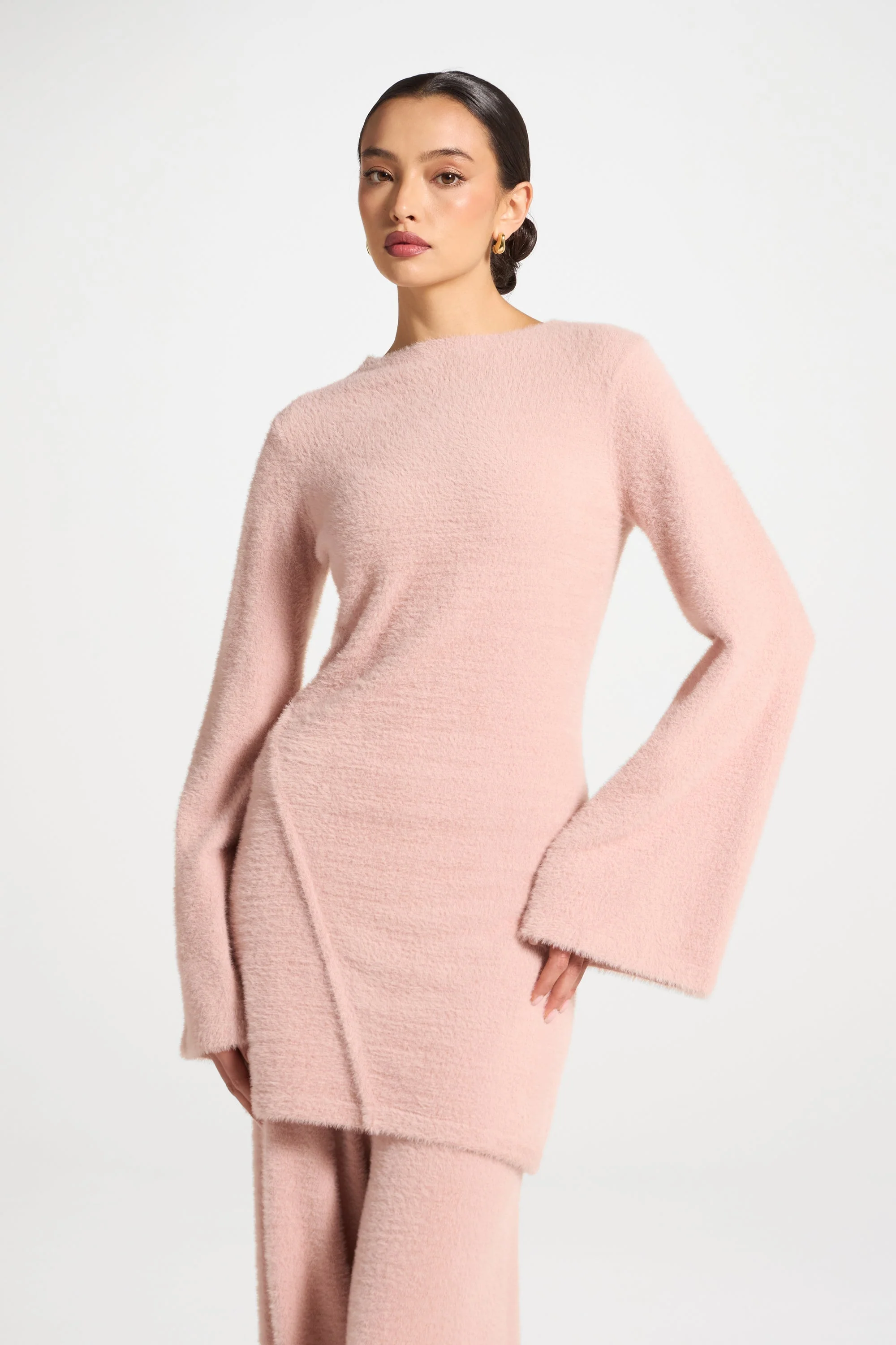 Mink Tunic Sweater - Pink - Image 4