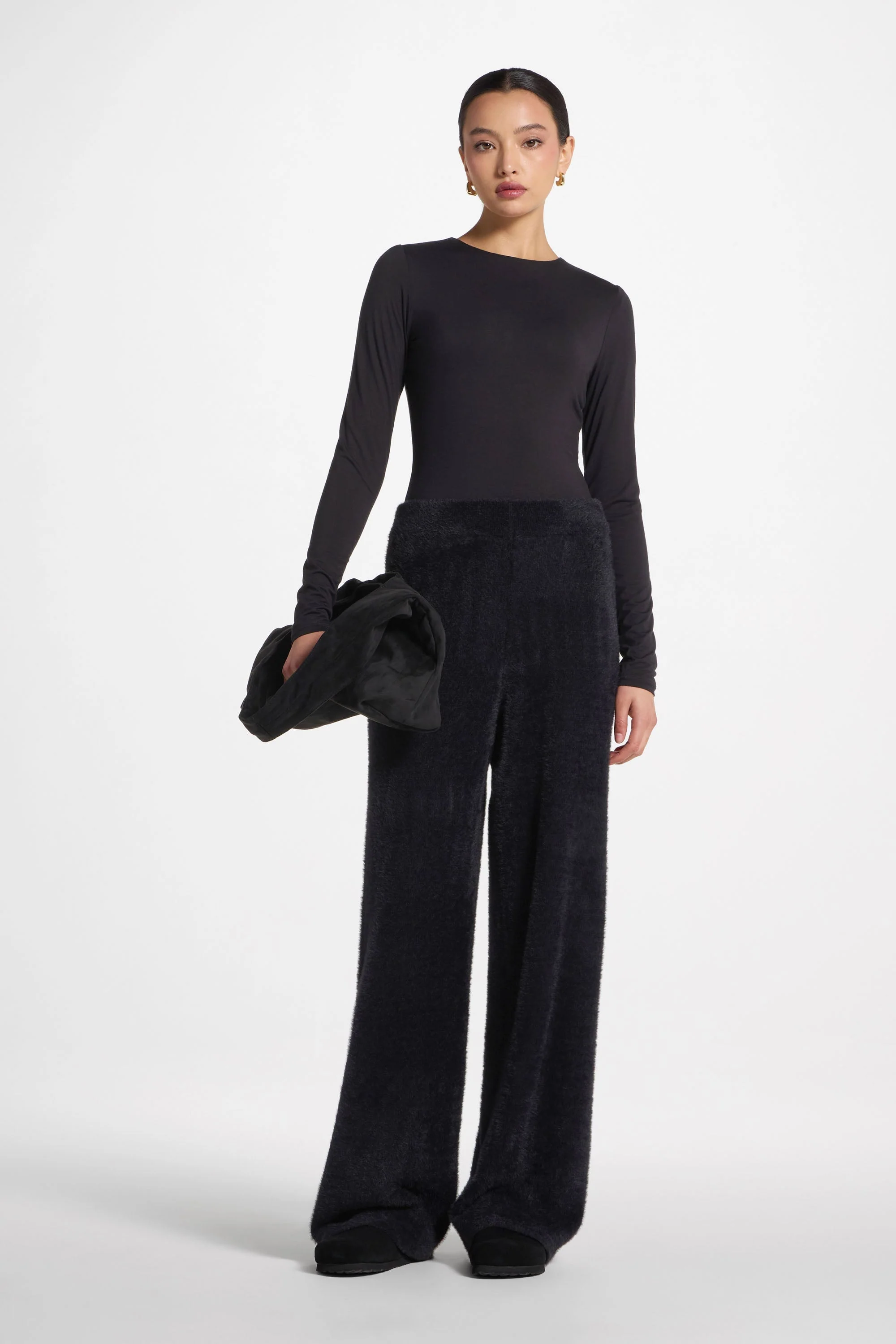 Mink Wide Leg Pants - Black