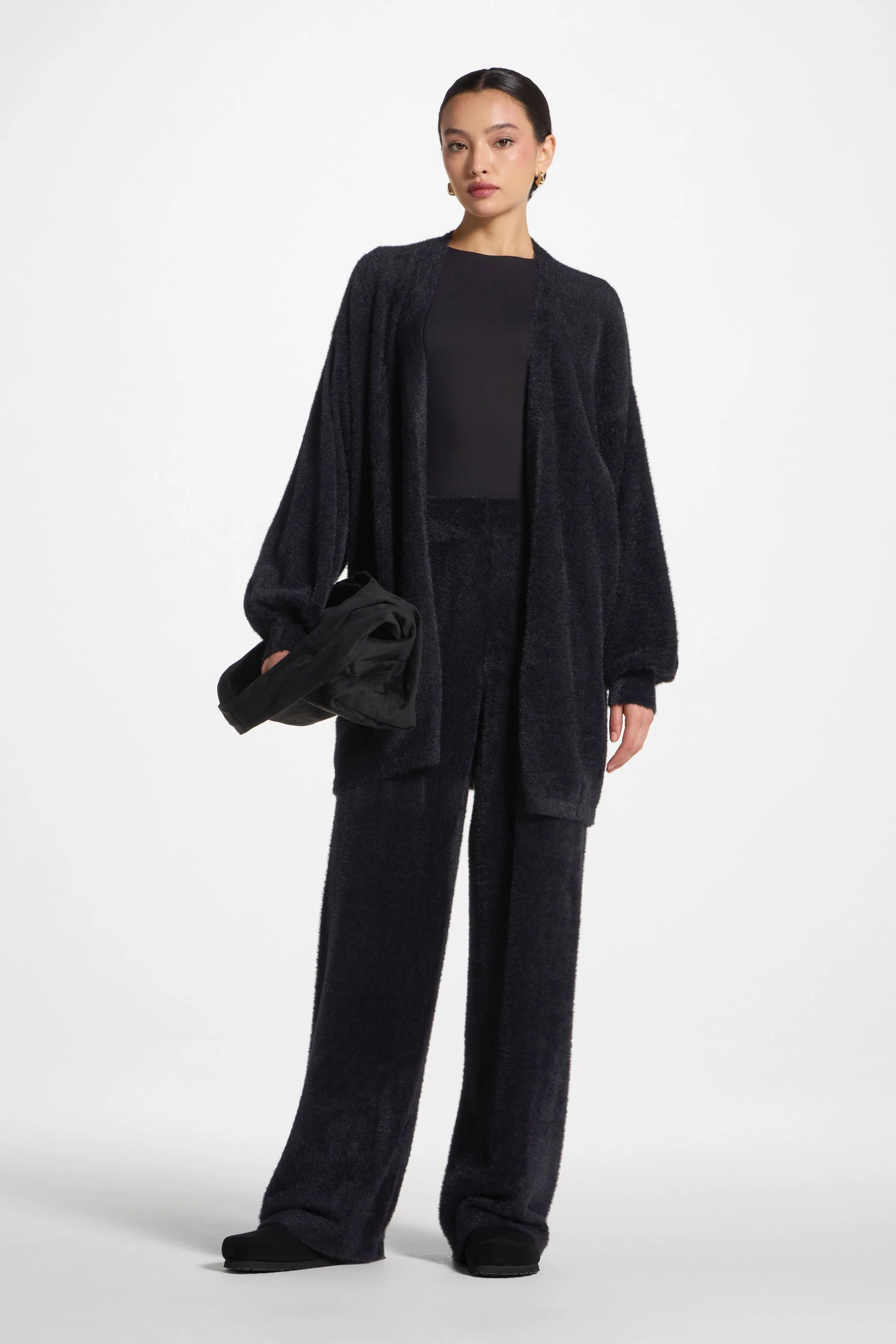 Mink Wide Leg Pants - Black - Image 3