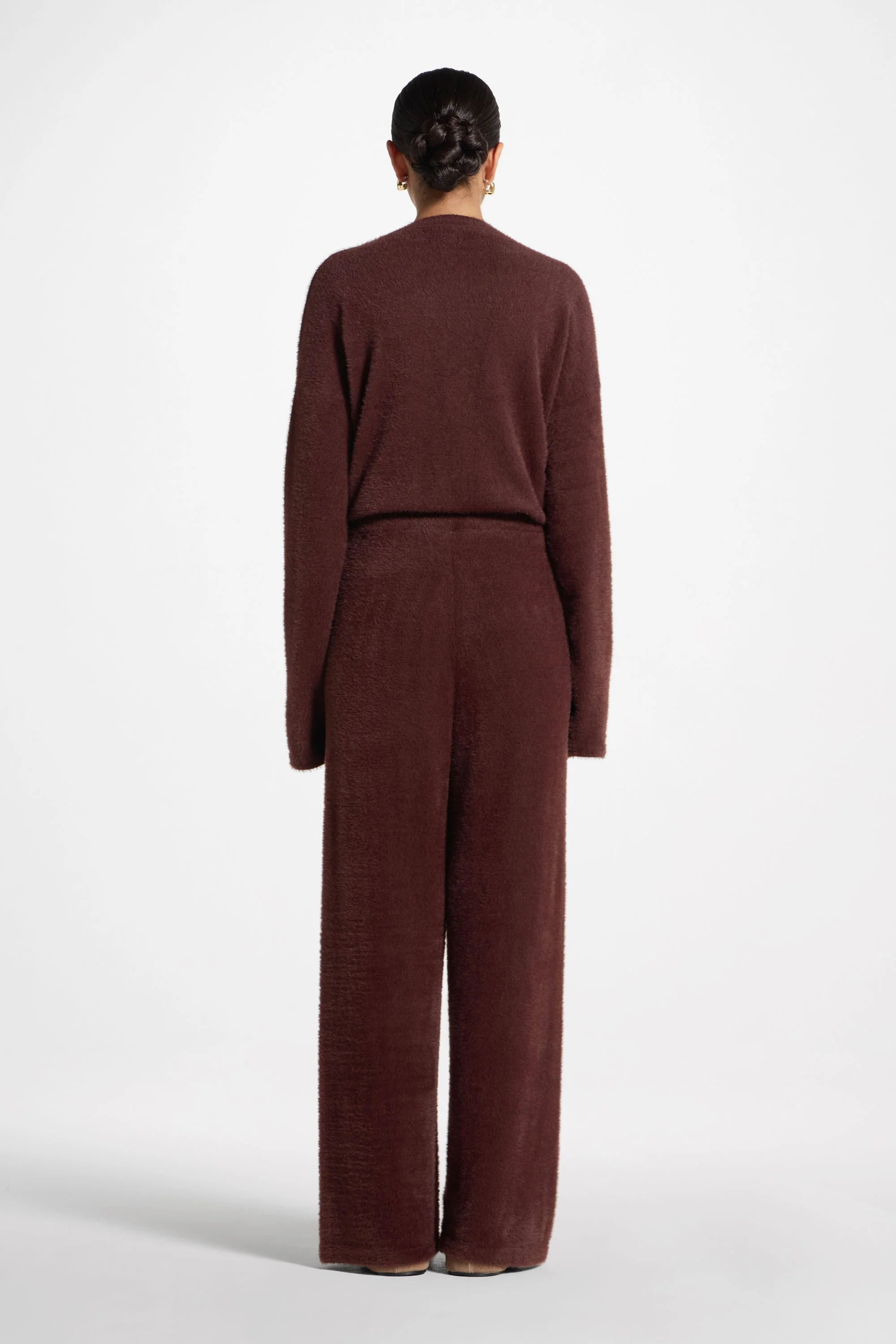 Mink Wide Leg Pants - Brown - Image 5