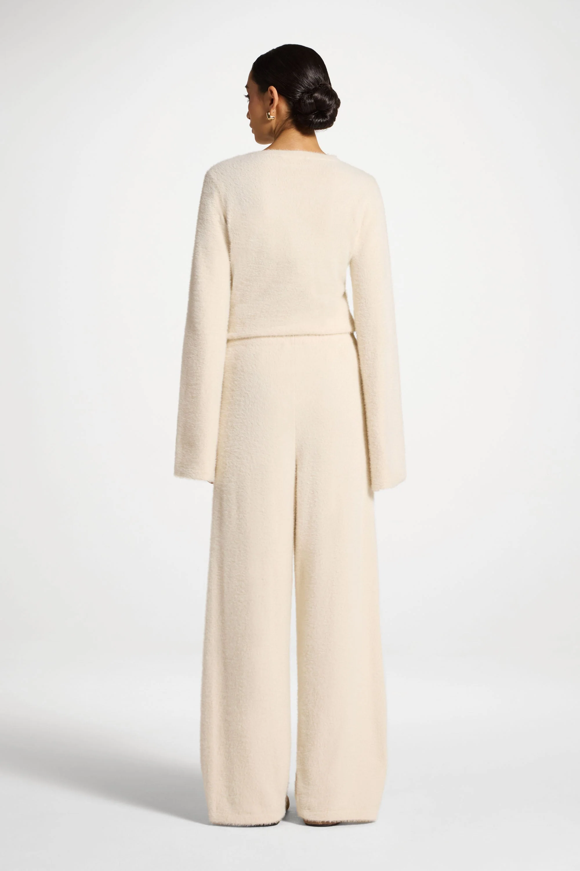 Mink Wide Leg Pants - Off White - Image 6