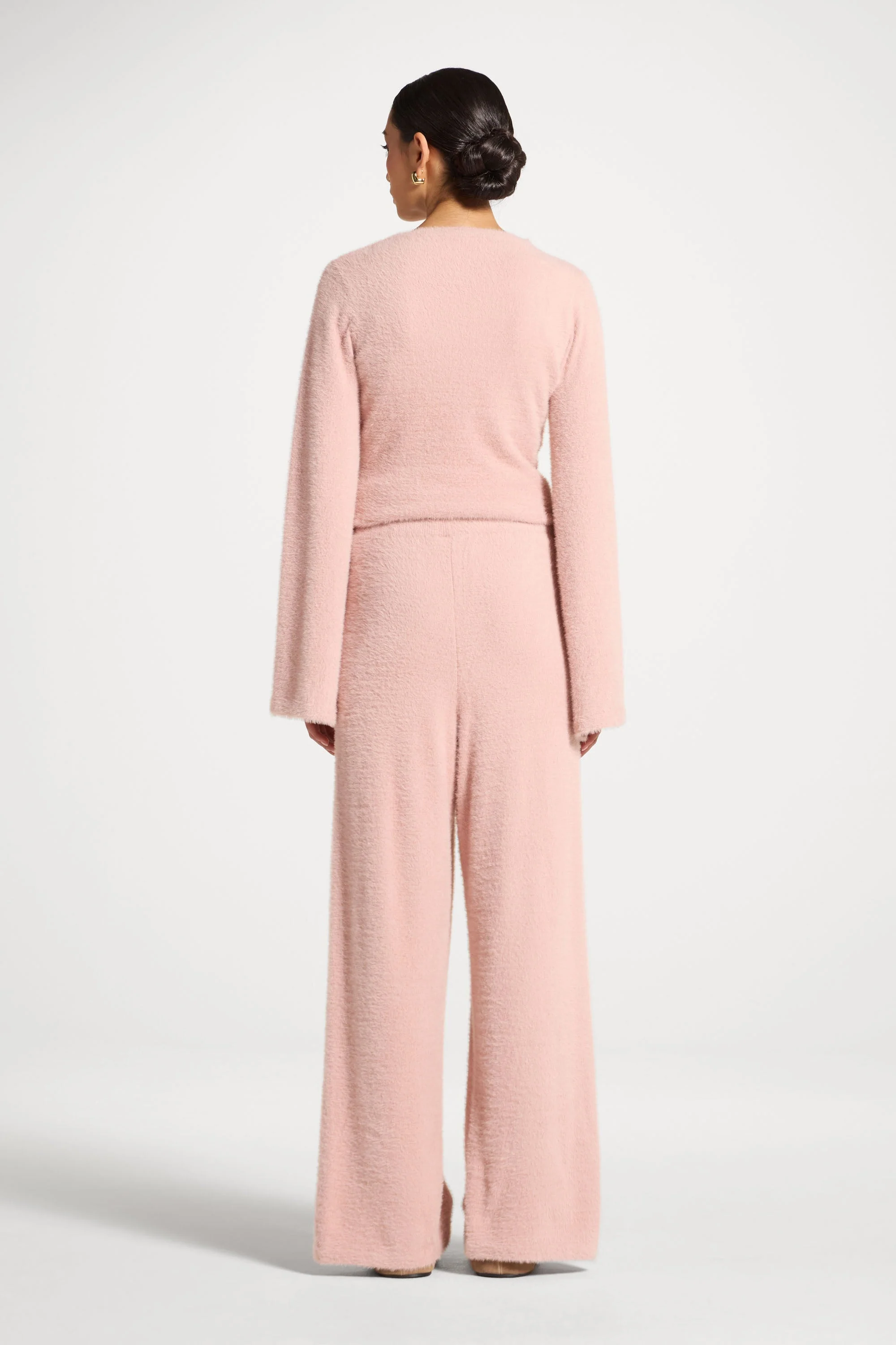 Mink Wide Leg Pants - Pink - Image 4