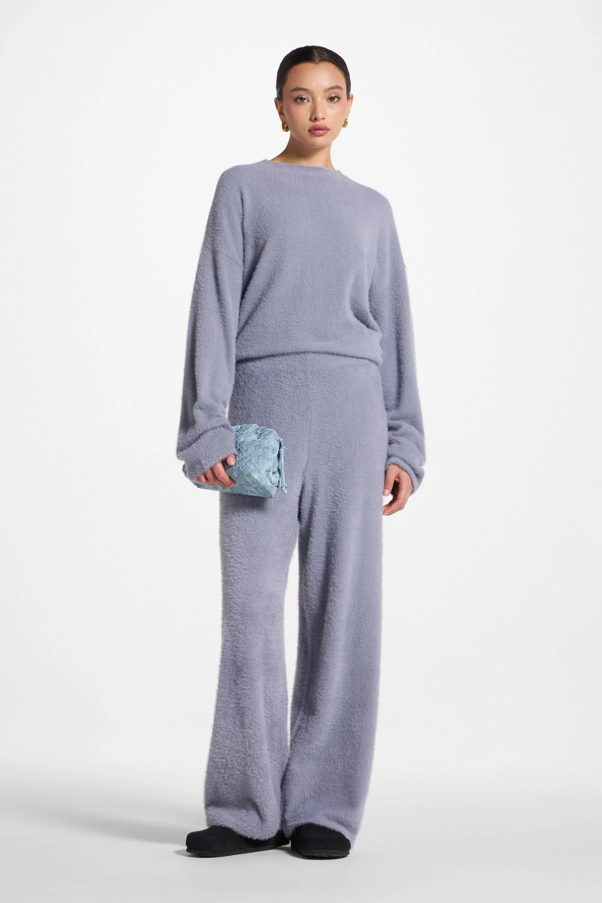 Mink Wide Leg Pants - Rain
