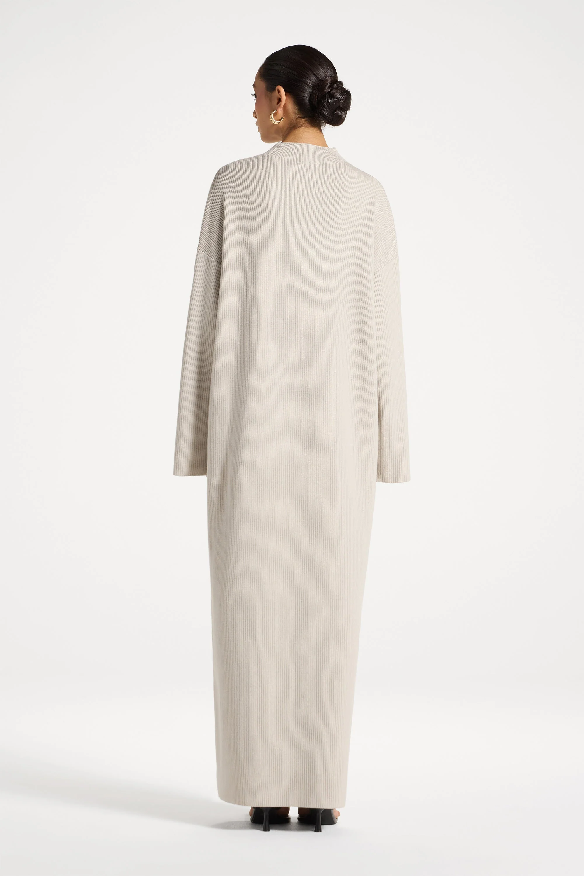 Mock Neck Knit Dress - Cloud - Image 5