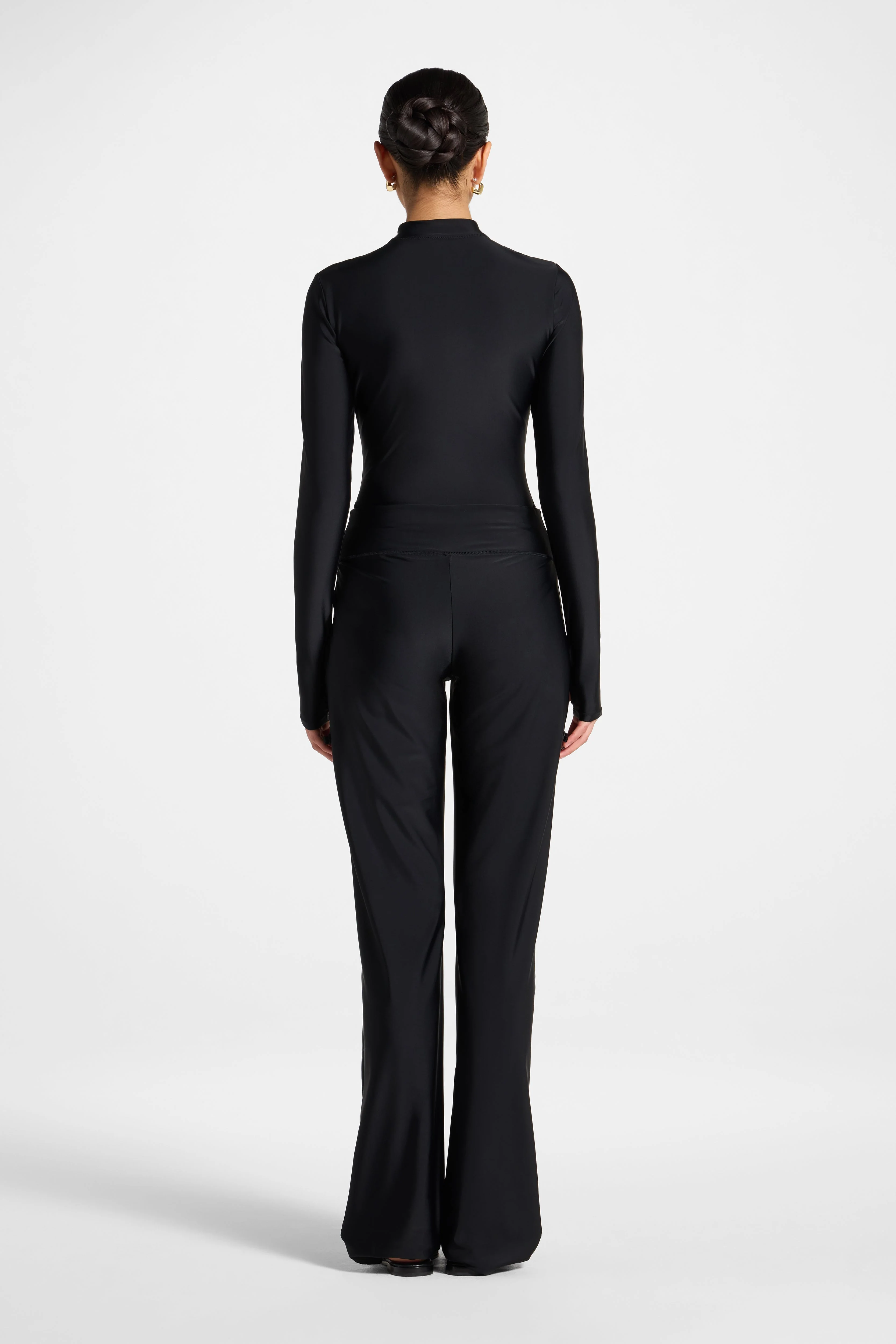 Mock Neck Swimsuit - Black - Image 7