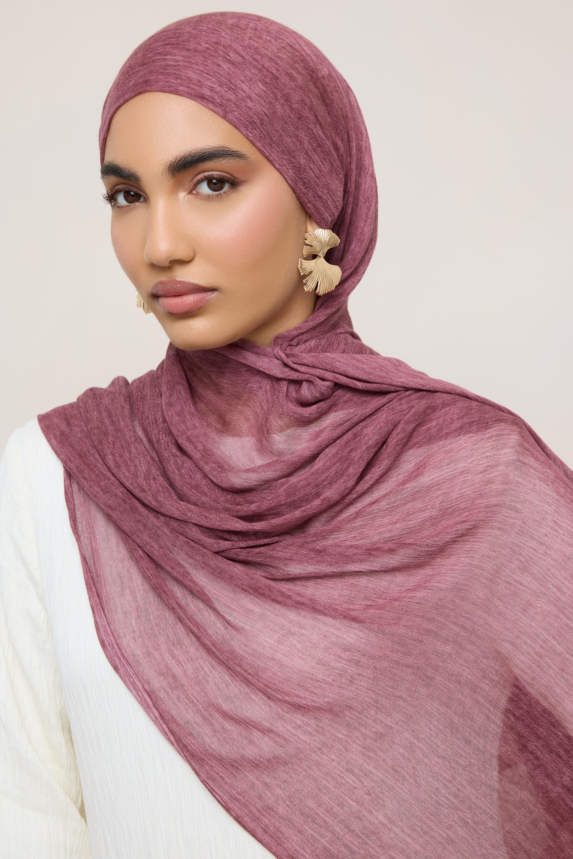Modal Crinkle Hijab - Boysenberry - Image 3