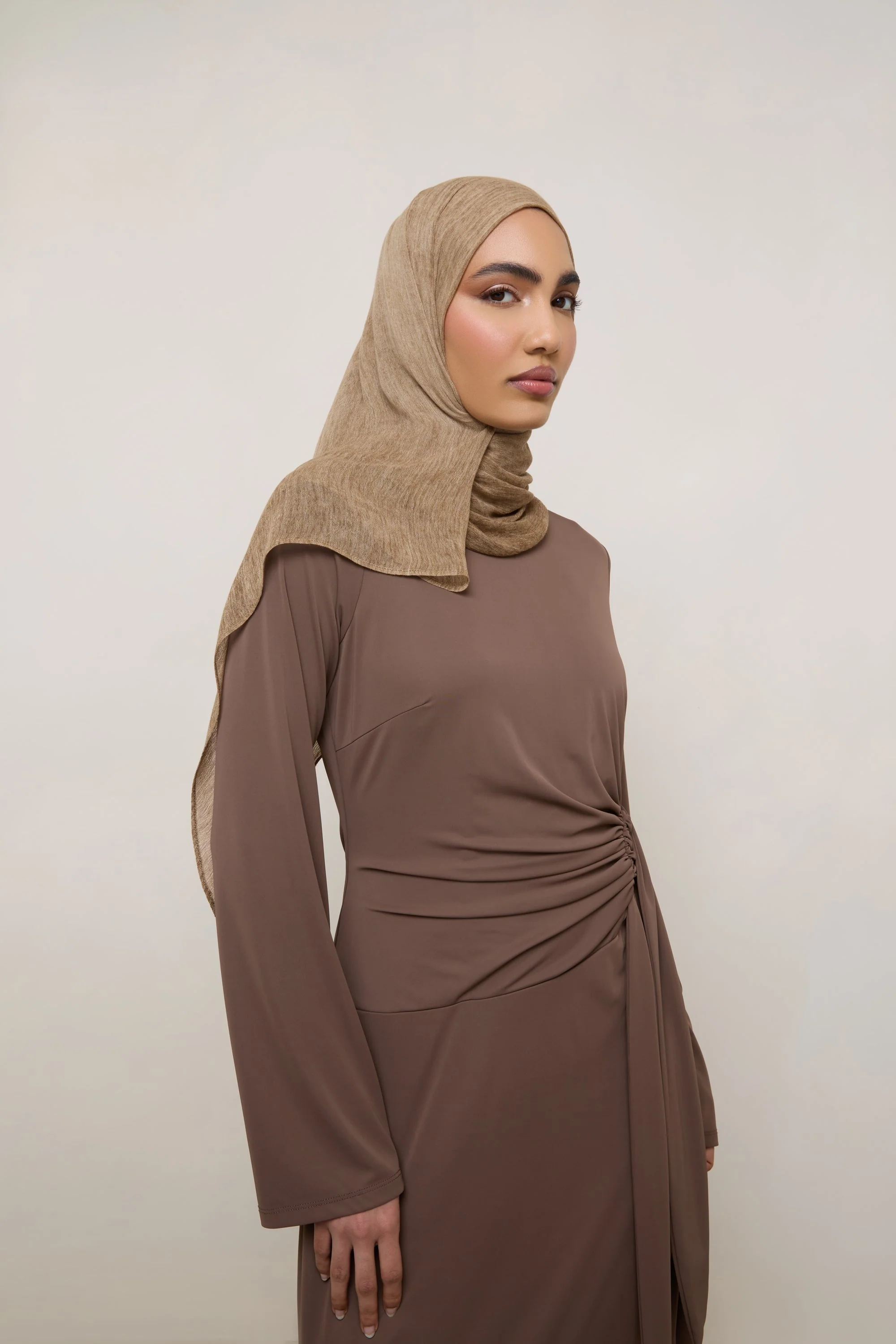 Modal Crinkle Hijab - Gingersnap - Image 3