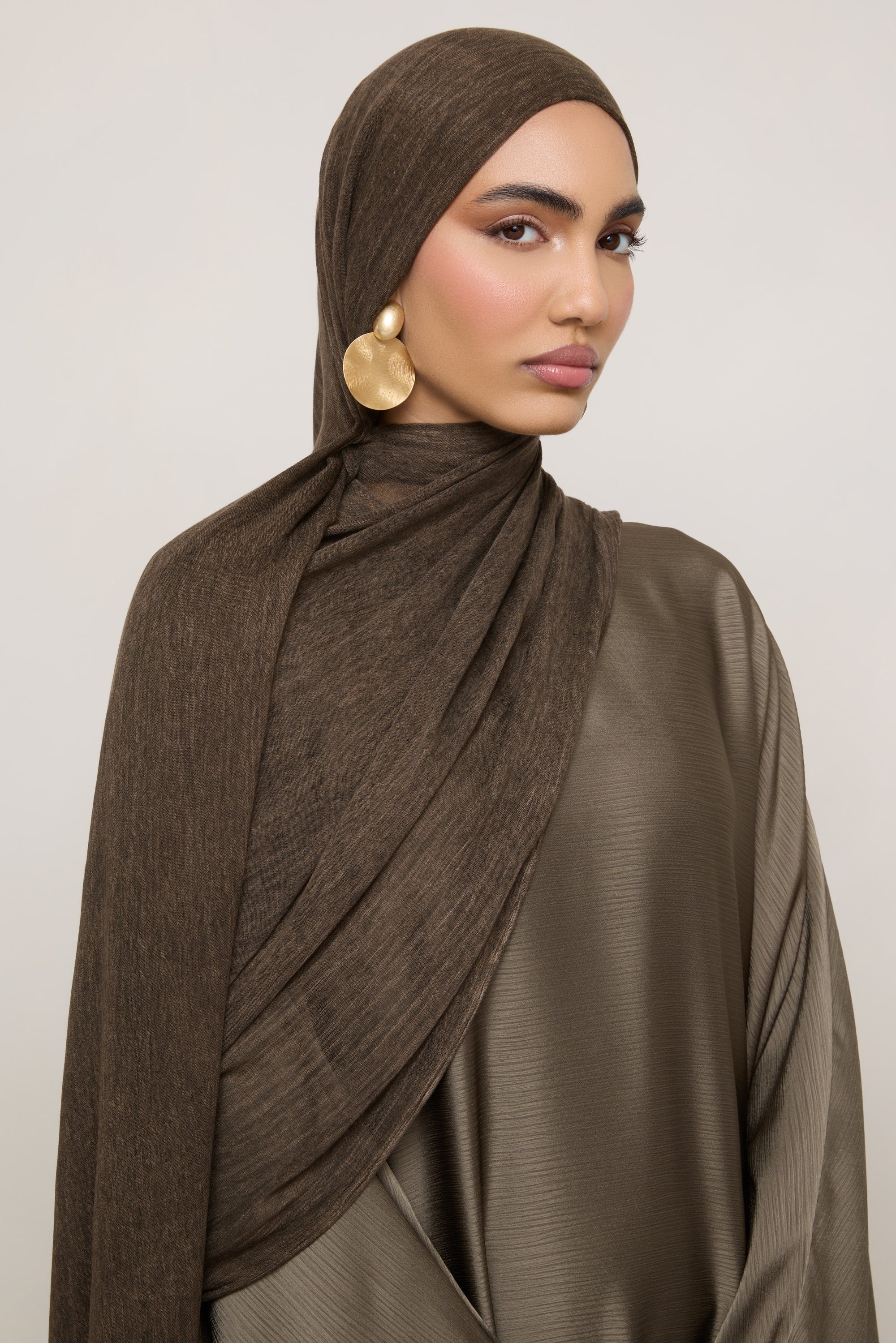Modal Crinkle Hijab - Marble