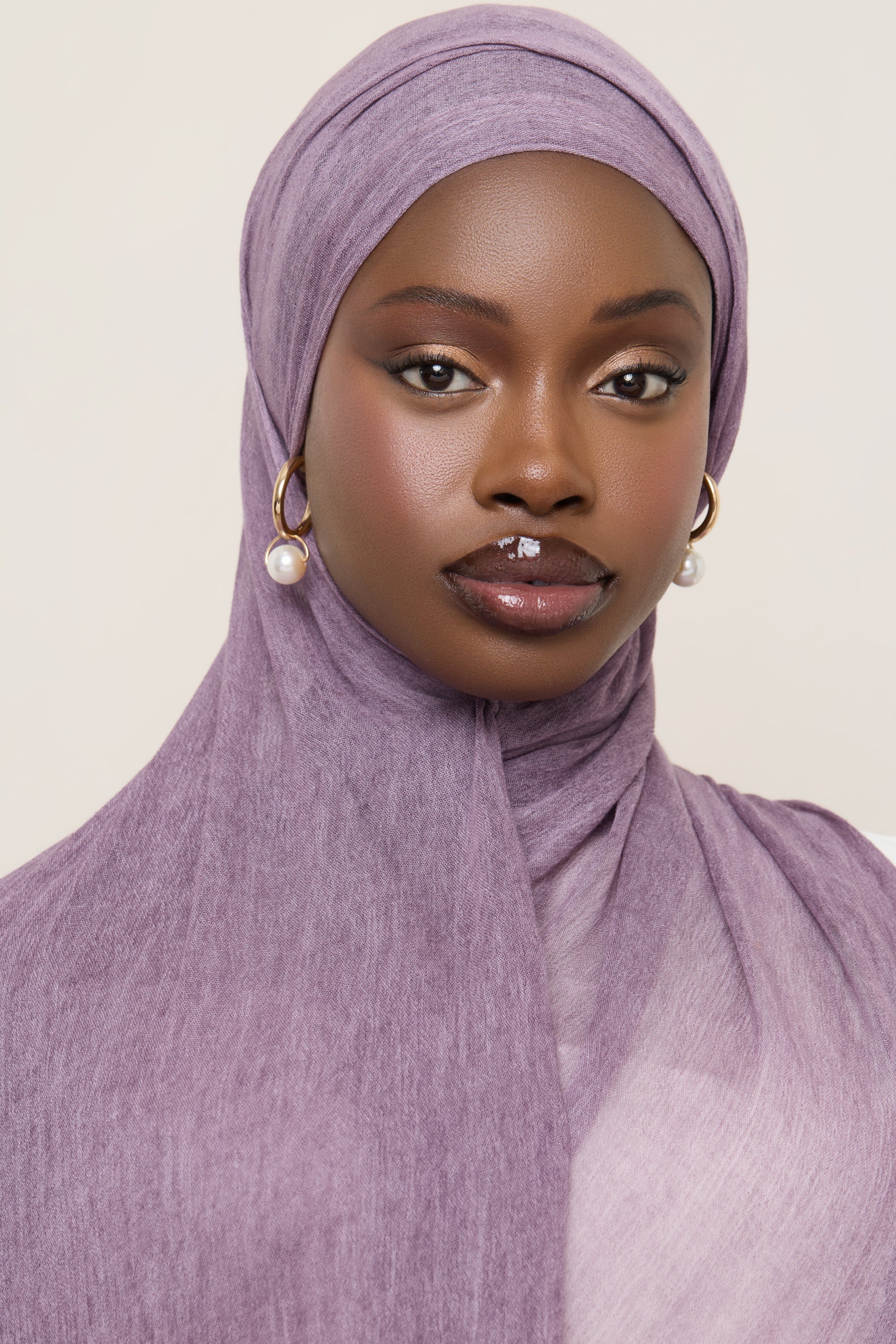 Modal Crinkle Hijab - Plum - Image 3