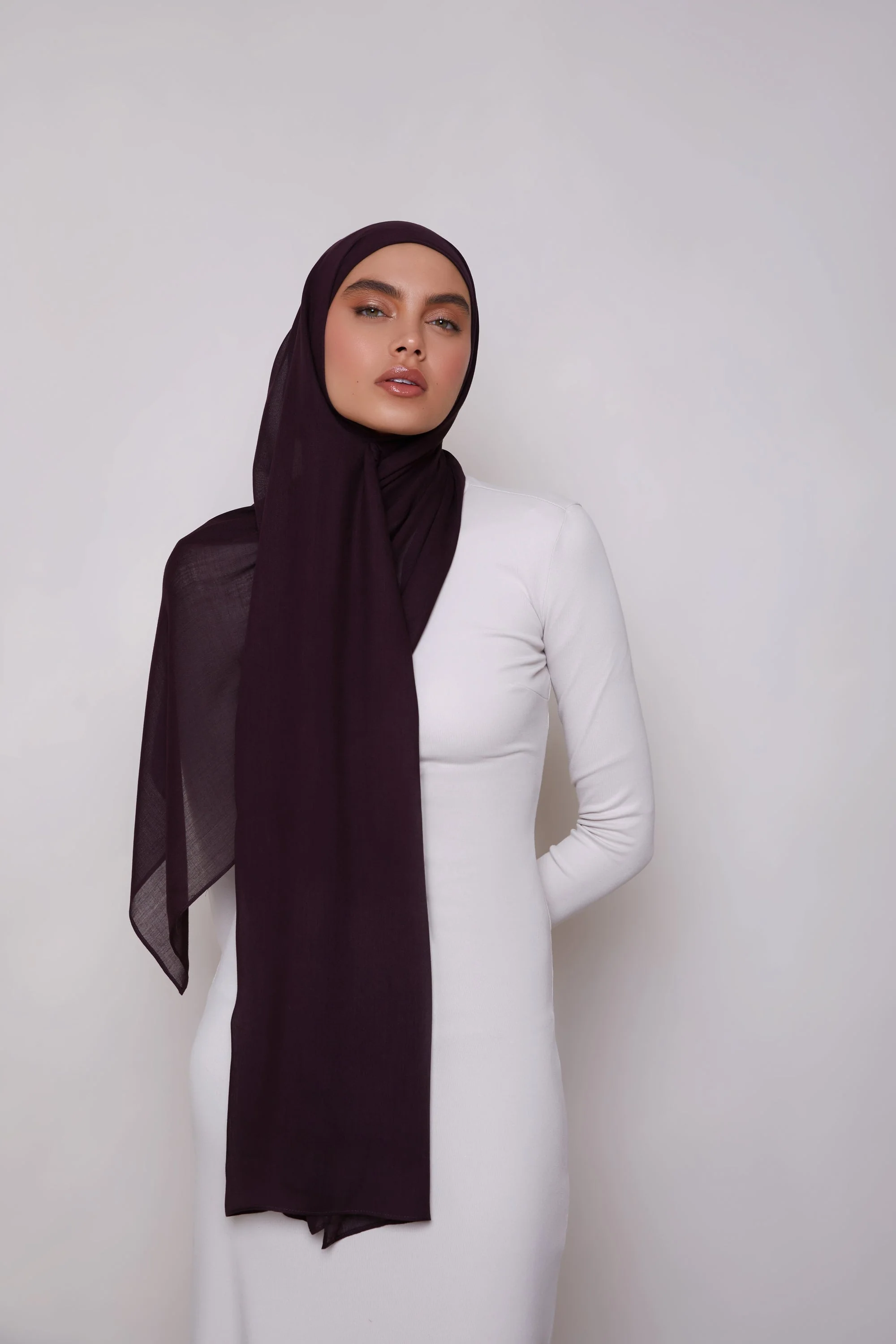 Modal Hijab - Chocolate Plum - Image 4