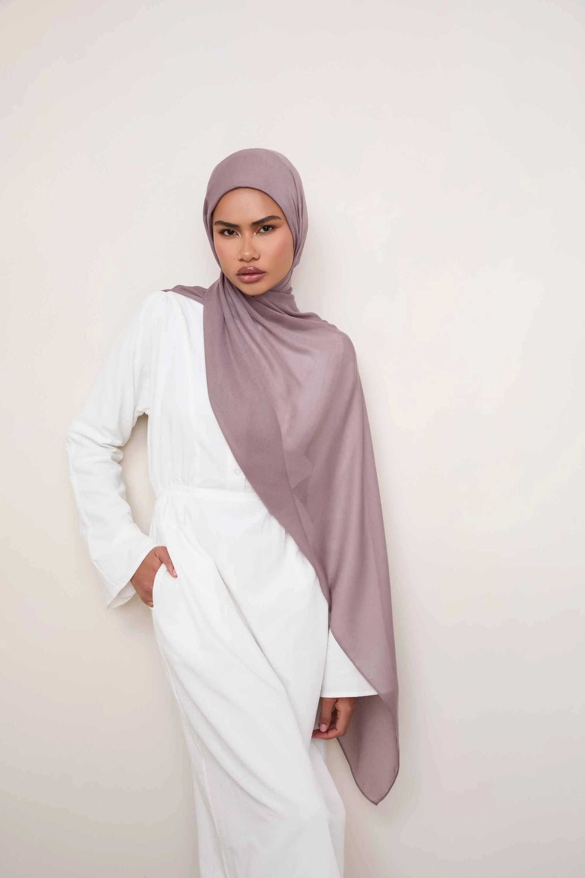 Modal Hijab - Cobblestone - Image 4
