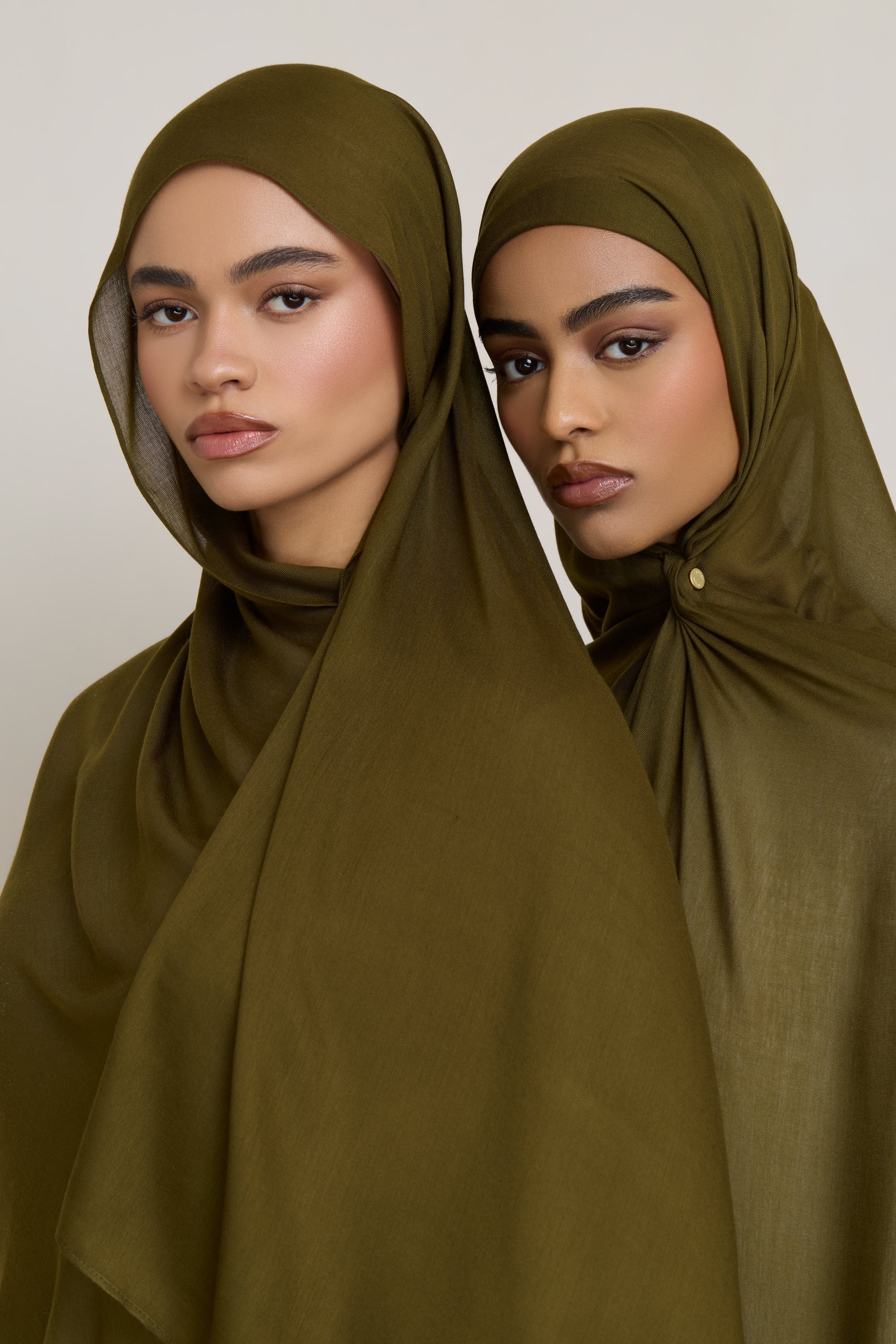 Modal Hijab - Dark Olive - Image 4