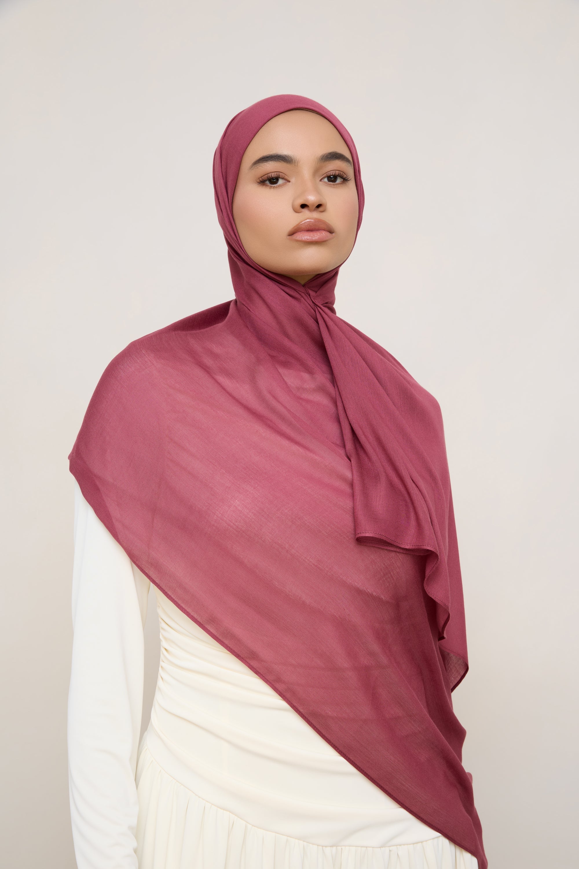 Modal Hijab - Pomegranate - Image 4