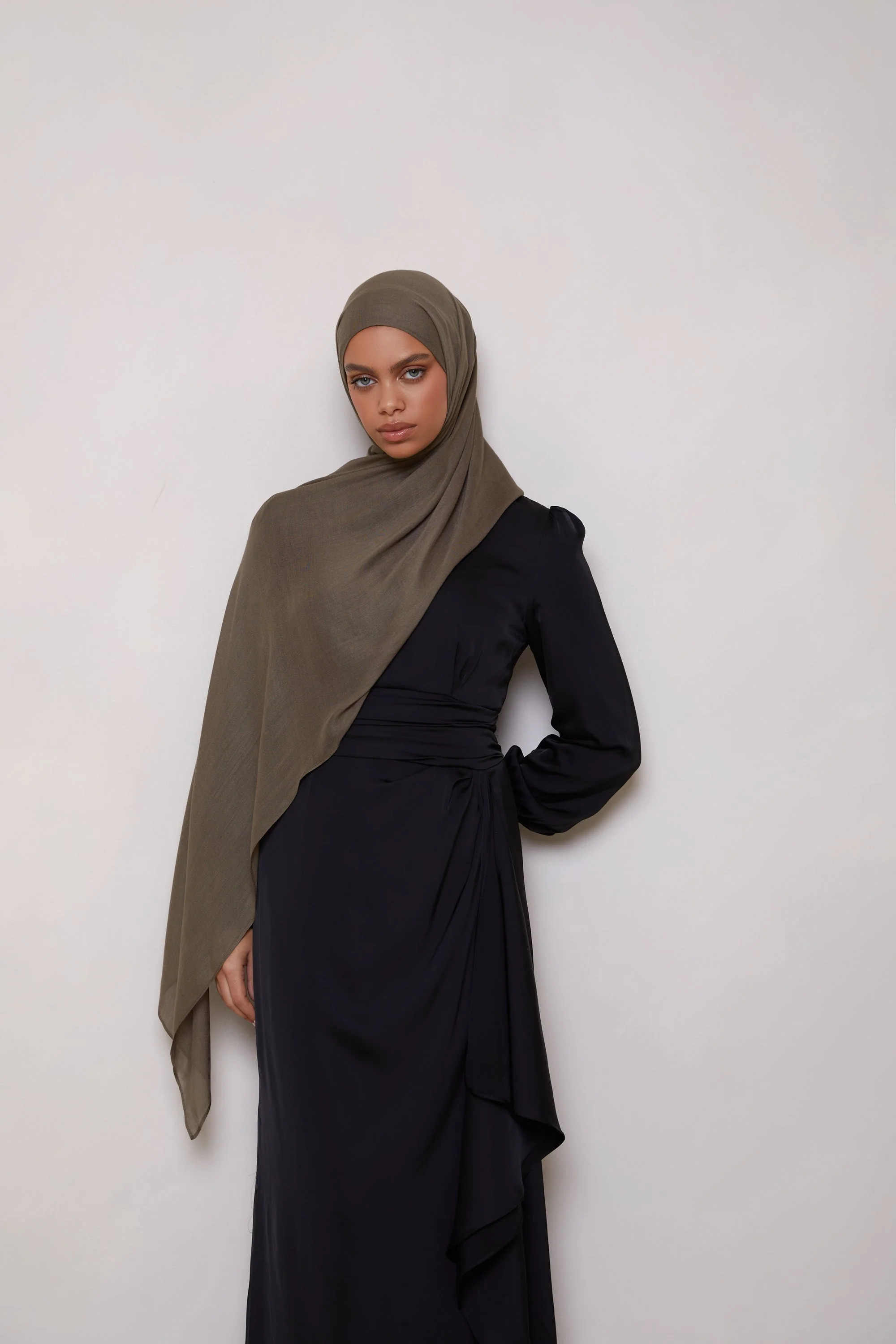 Modal Hijab - Olive - Image 5