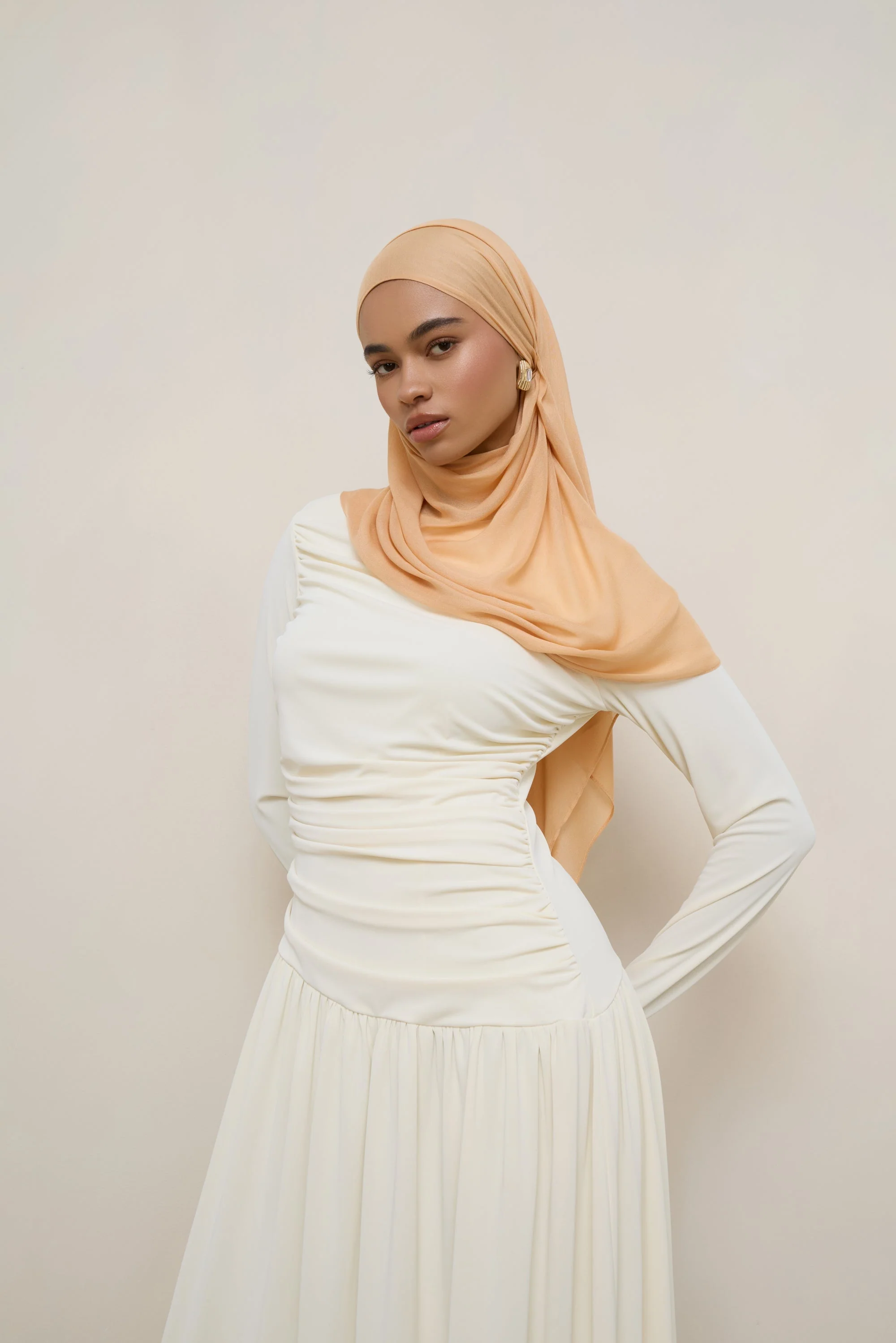 Modal Hijab - Peach Cobbler