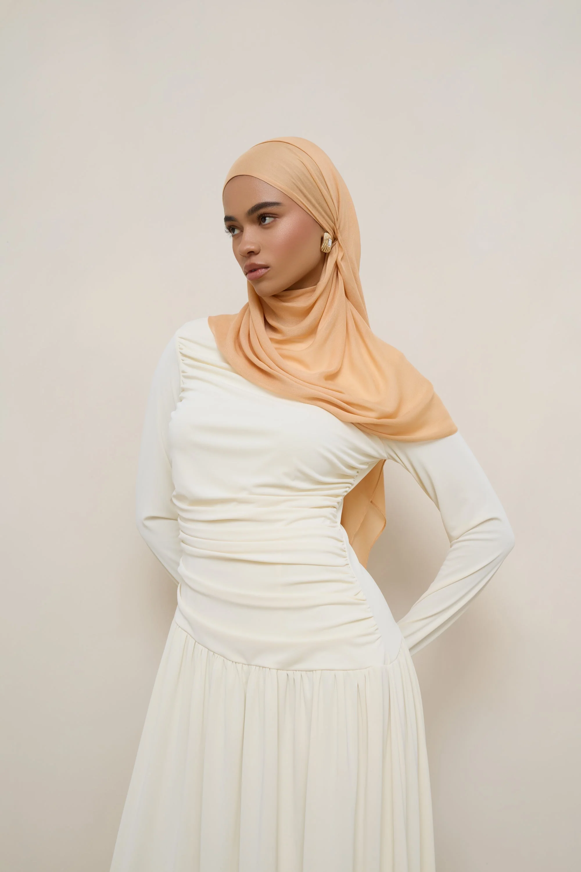 Modal Hijab - Peach Cobbler - Image 4