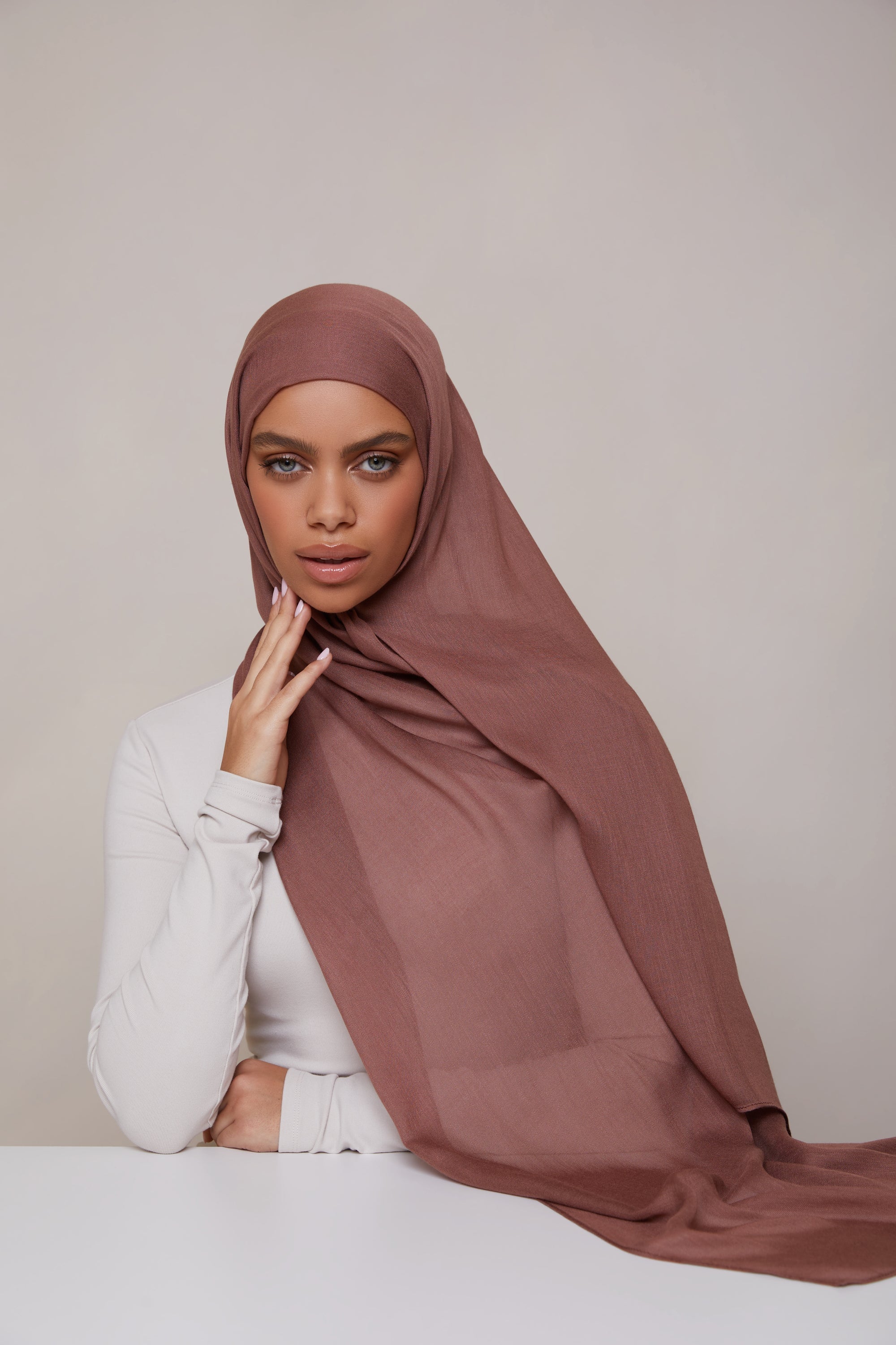 Modal Hijab - Pecan - Image 4