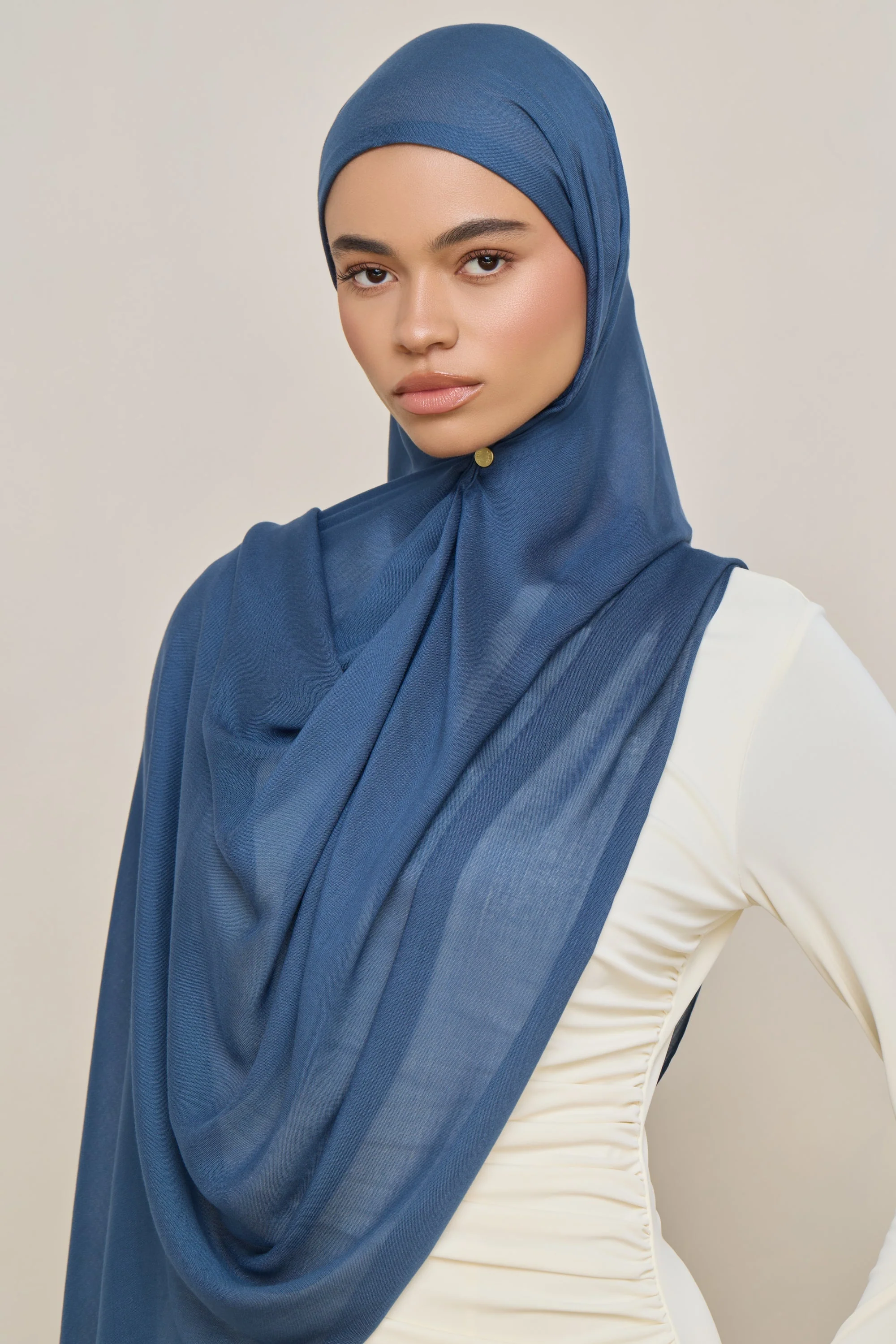 Modal Hijab - Vintage Indigo - Image 2
