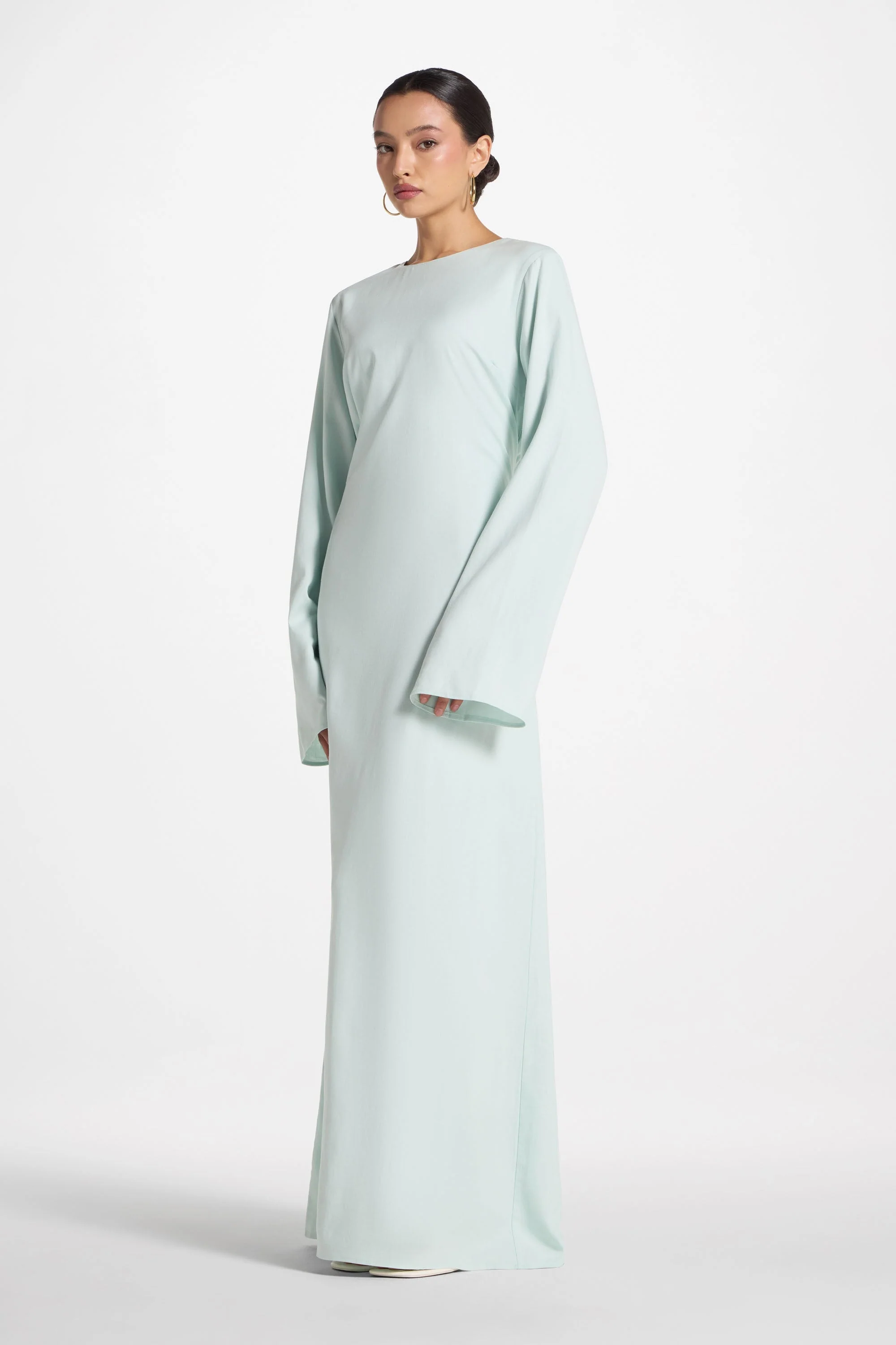 Nyla Linen Tie Maxi Dress - Blue Sky - Image 4