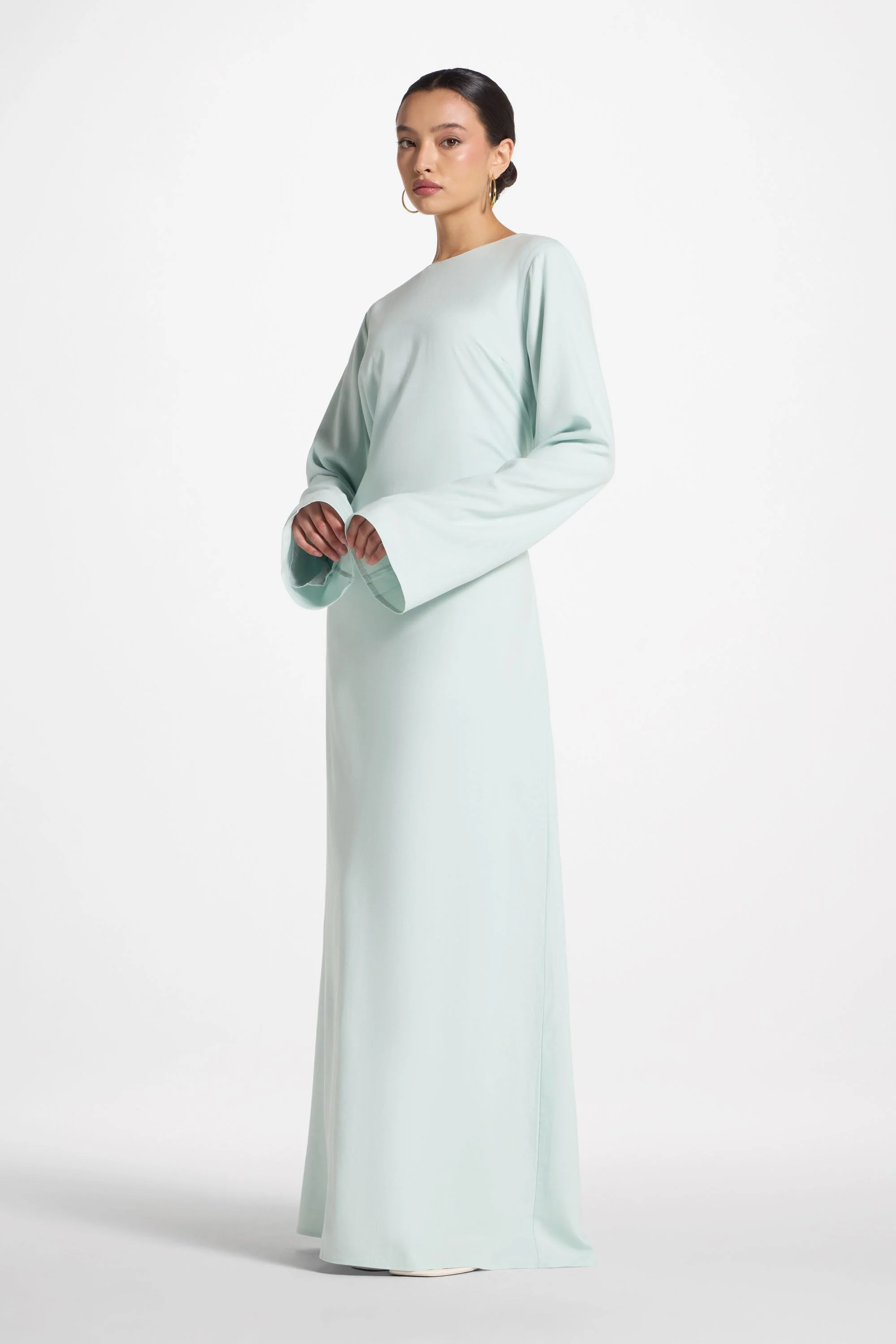 Nyla Linen Tie Maxi Dress - Blue Sky - Image 5