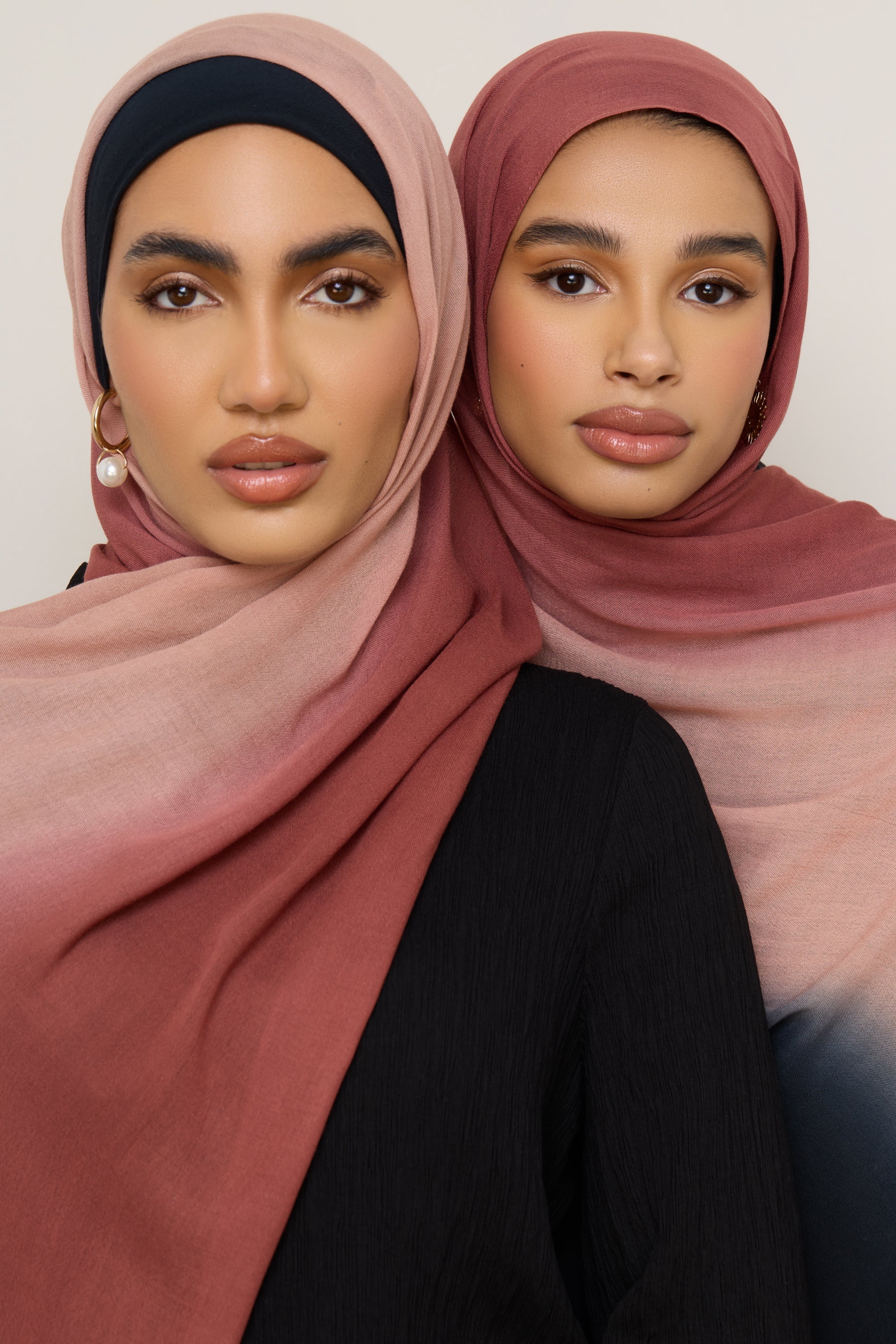 Ombre Modal Hijab - Apple Noir - Image 6
