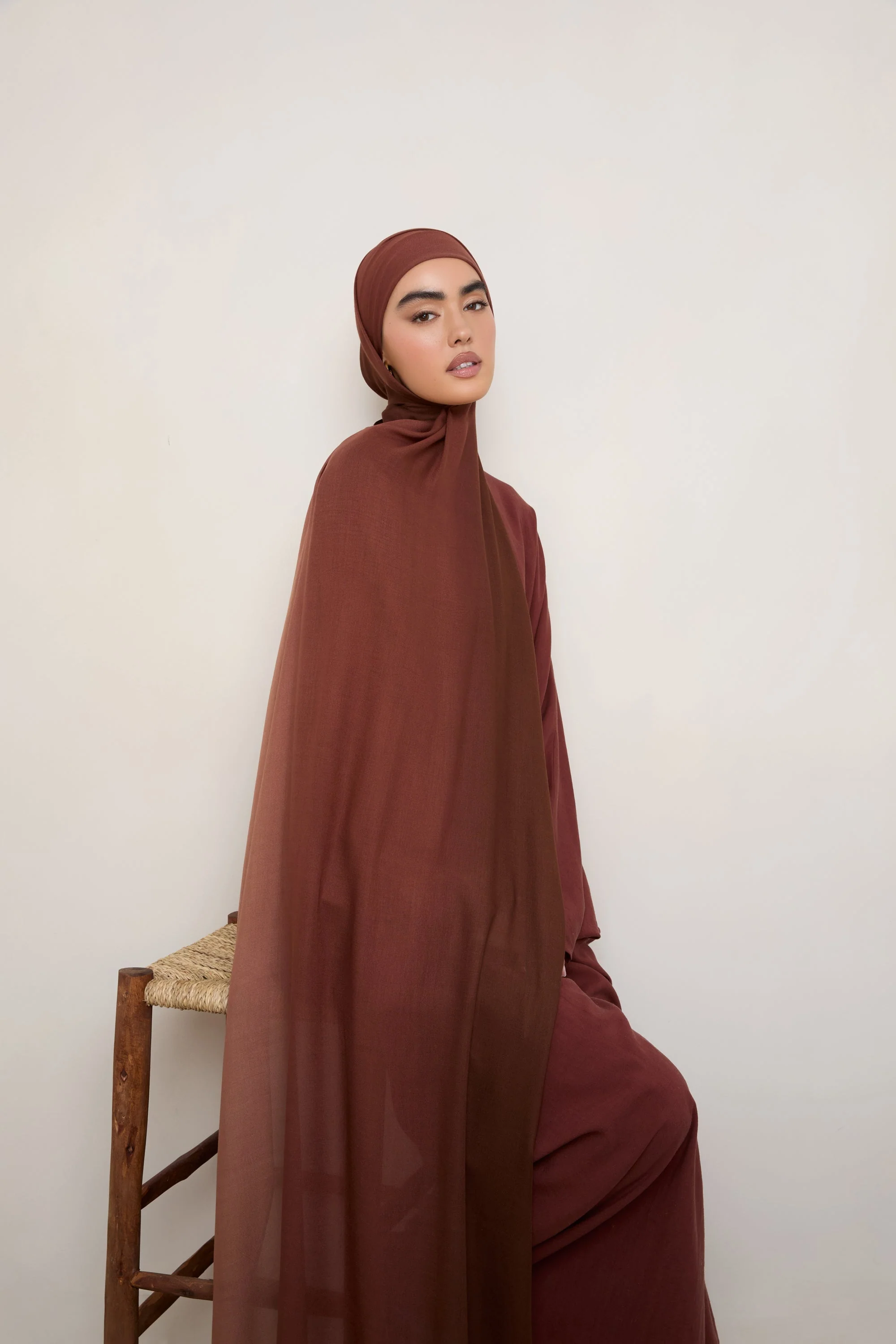 Ombre Modal Hijab - Baltic Amber - Image 7