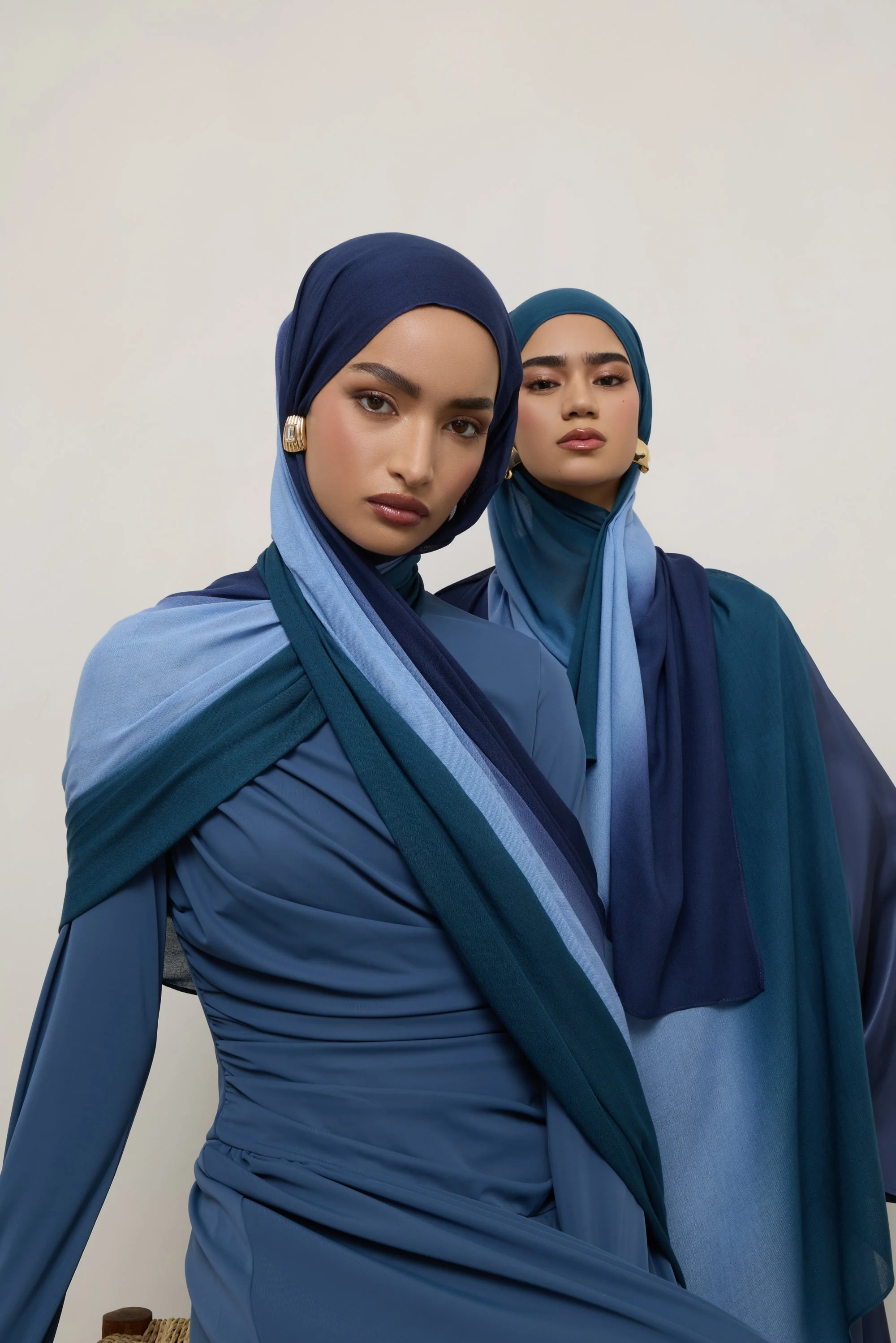 Ombre Modal Hijab - Sky Blue - Image 5