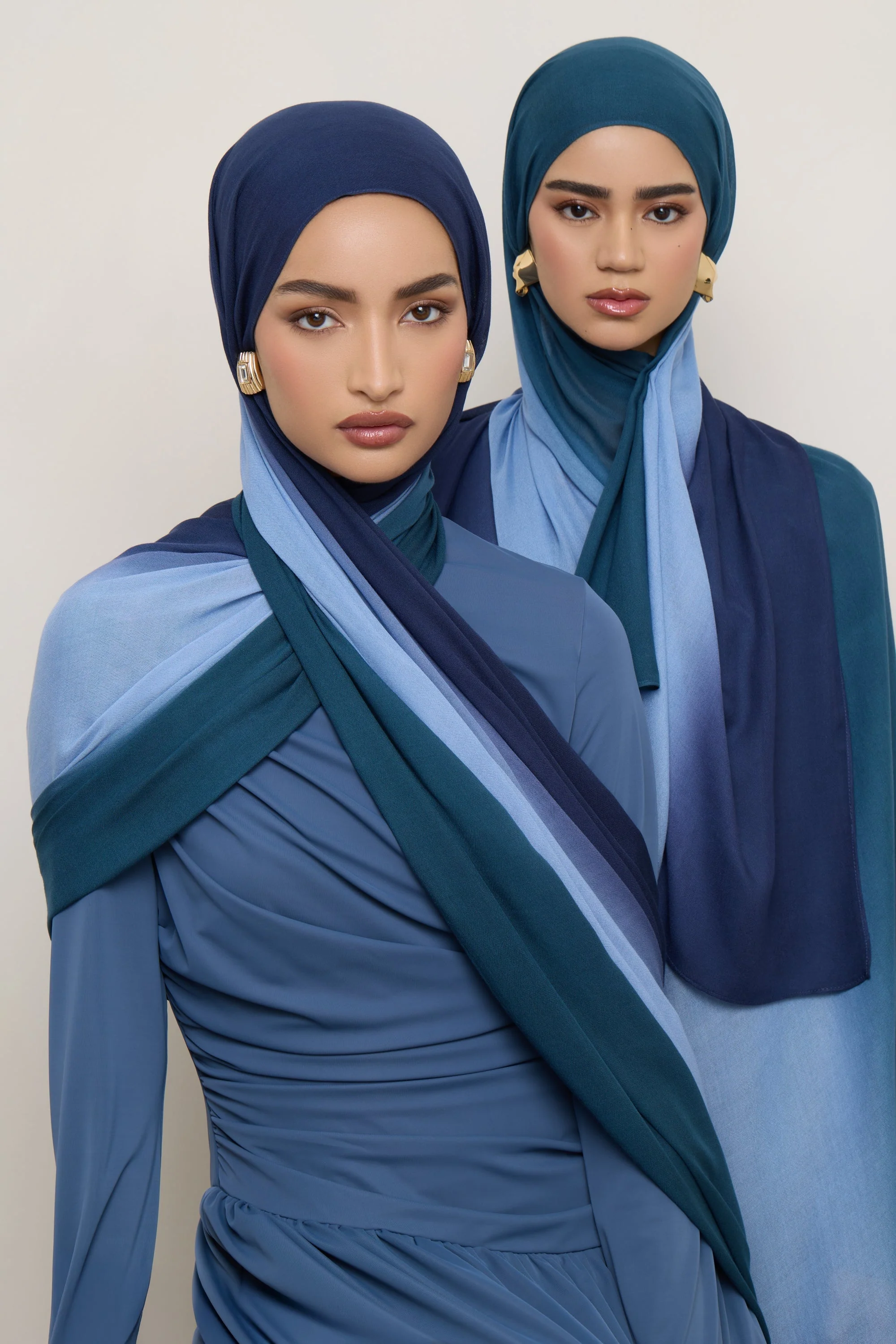 Ombre Modal Hijab - Sky Blue - Image 9