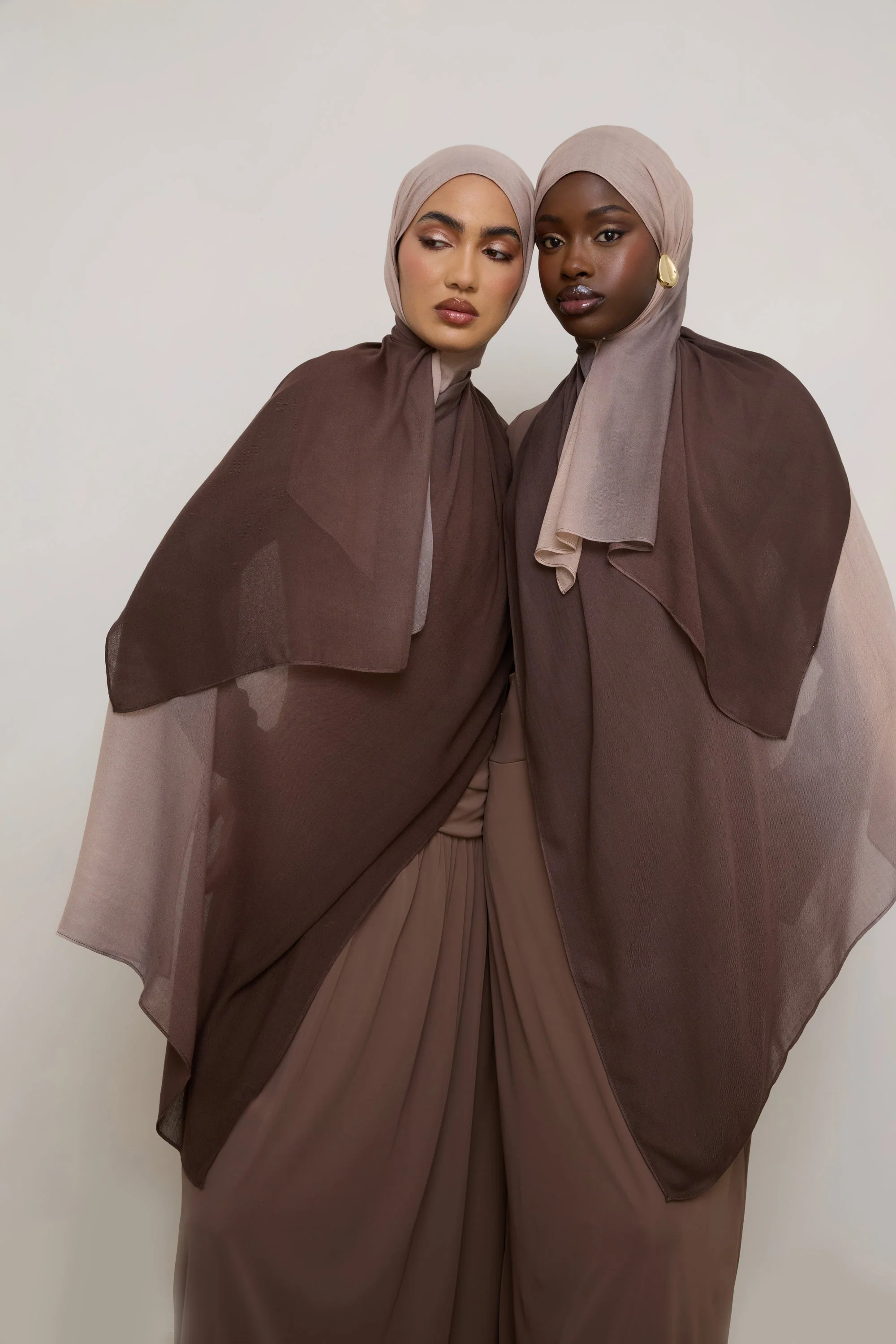 Ombre Modal Hijab - Chocolate Fawn - Image 2