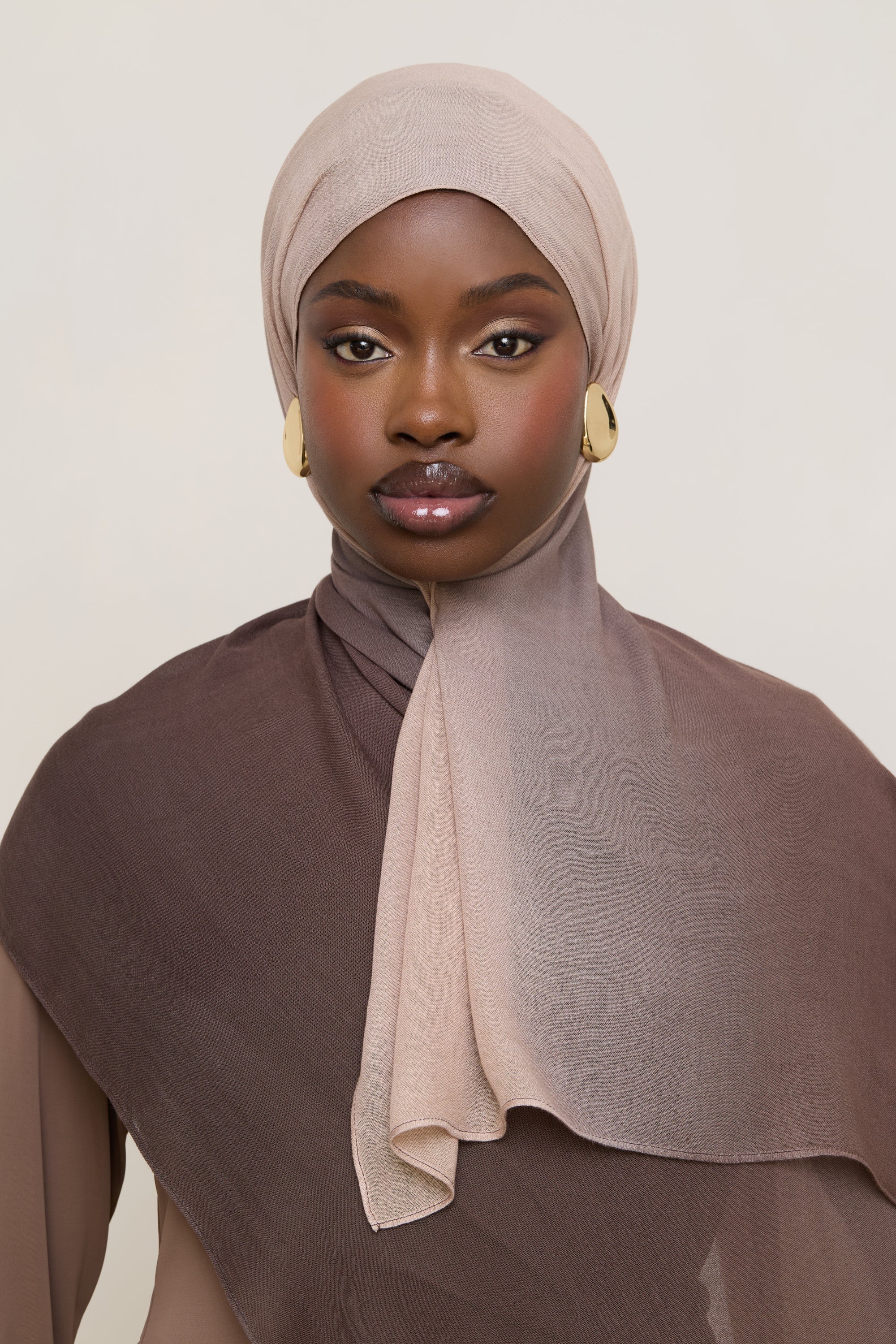 Ombre Modal Hijab - Chocolate Fawn - Image 4