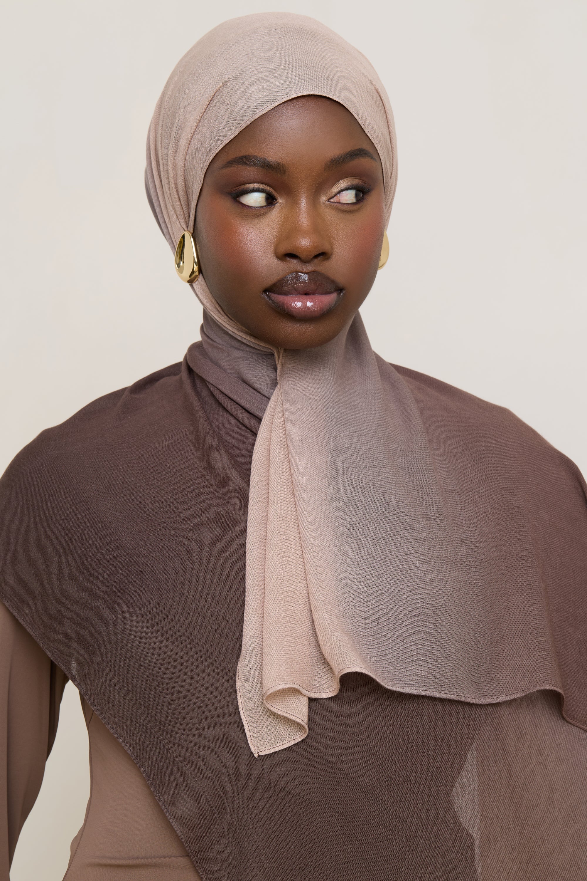 Ombre Modal Hijab - Chocolate Fawn - Image 5