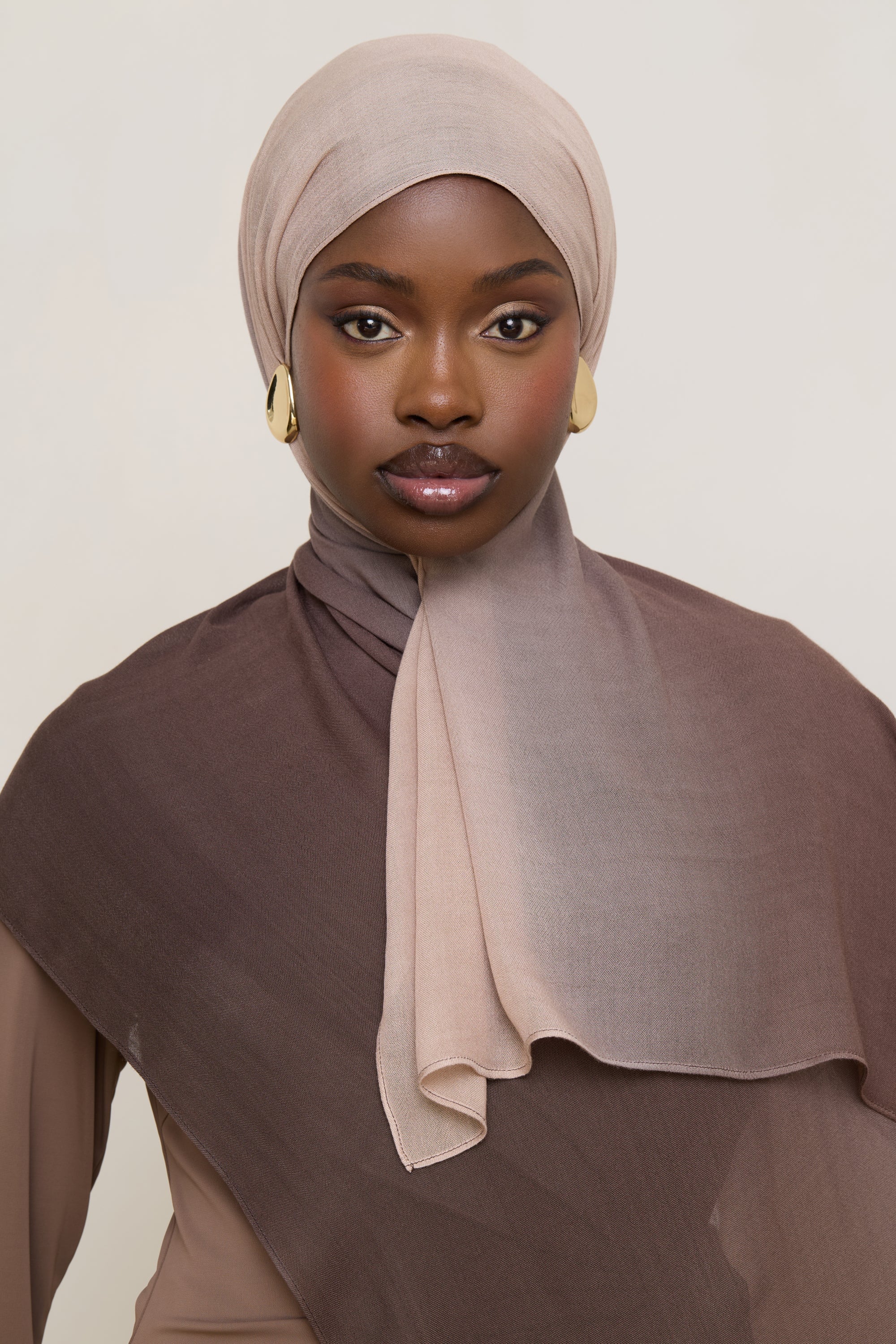 Ombre Modal Hijab - Chocolate Fawn - Image 7