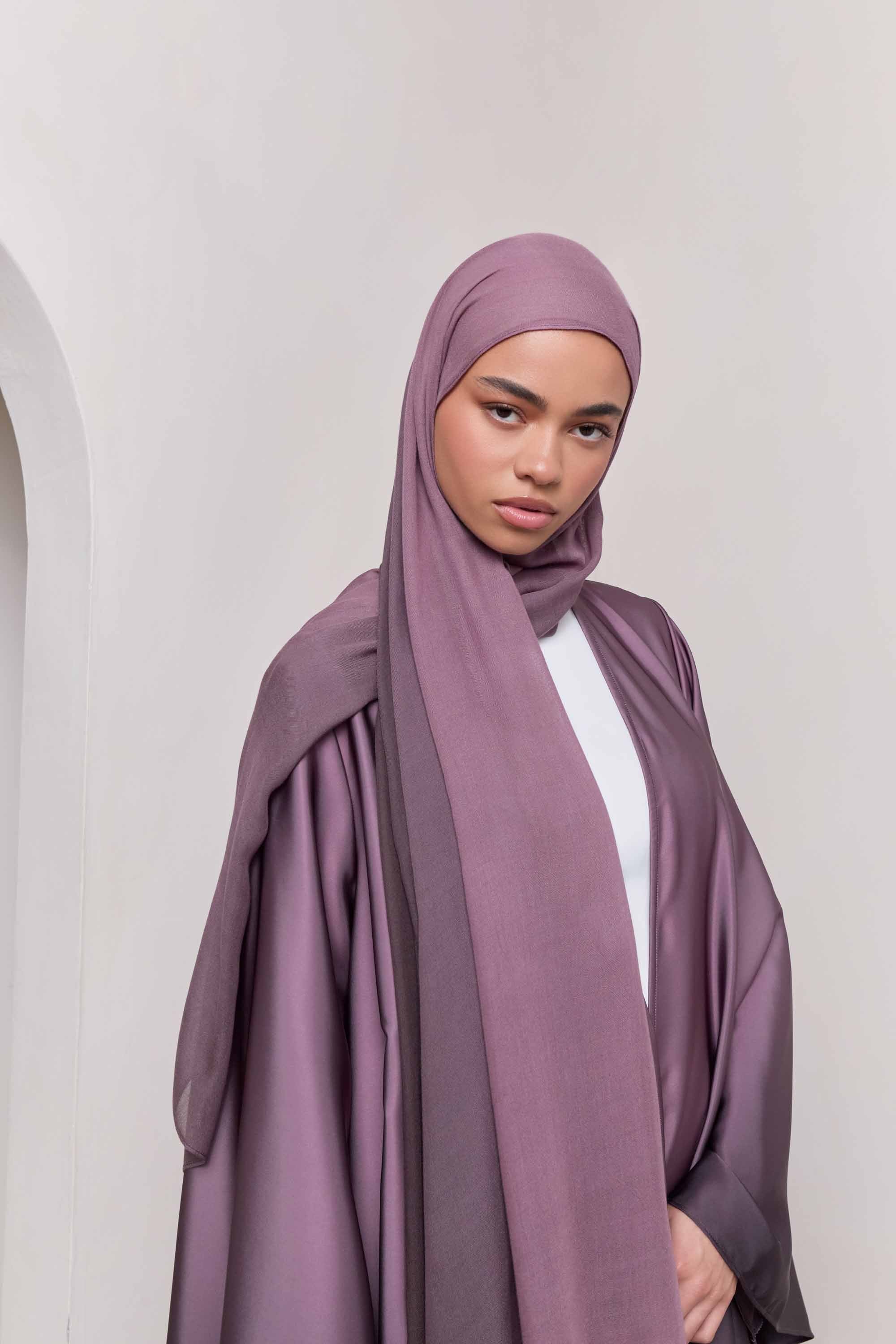 Ombre Modal Hijab - Chocolate Plum - Image 3