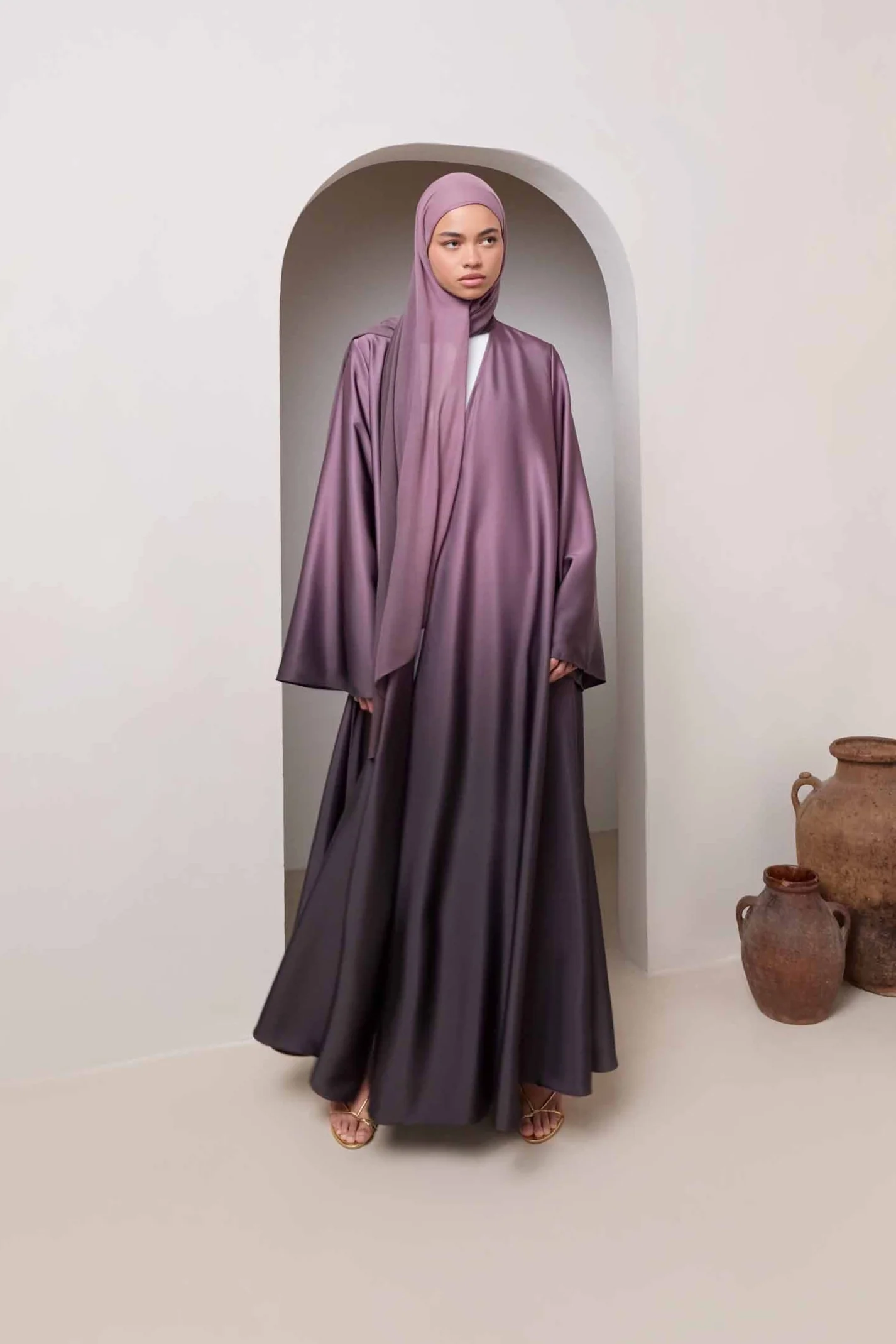 Ombre Modal Hijab - Chocolate Plum - Image 5