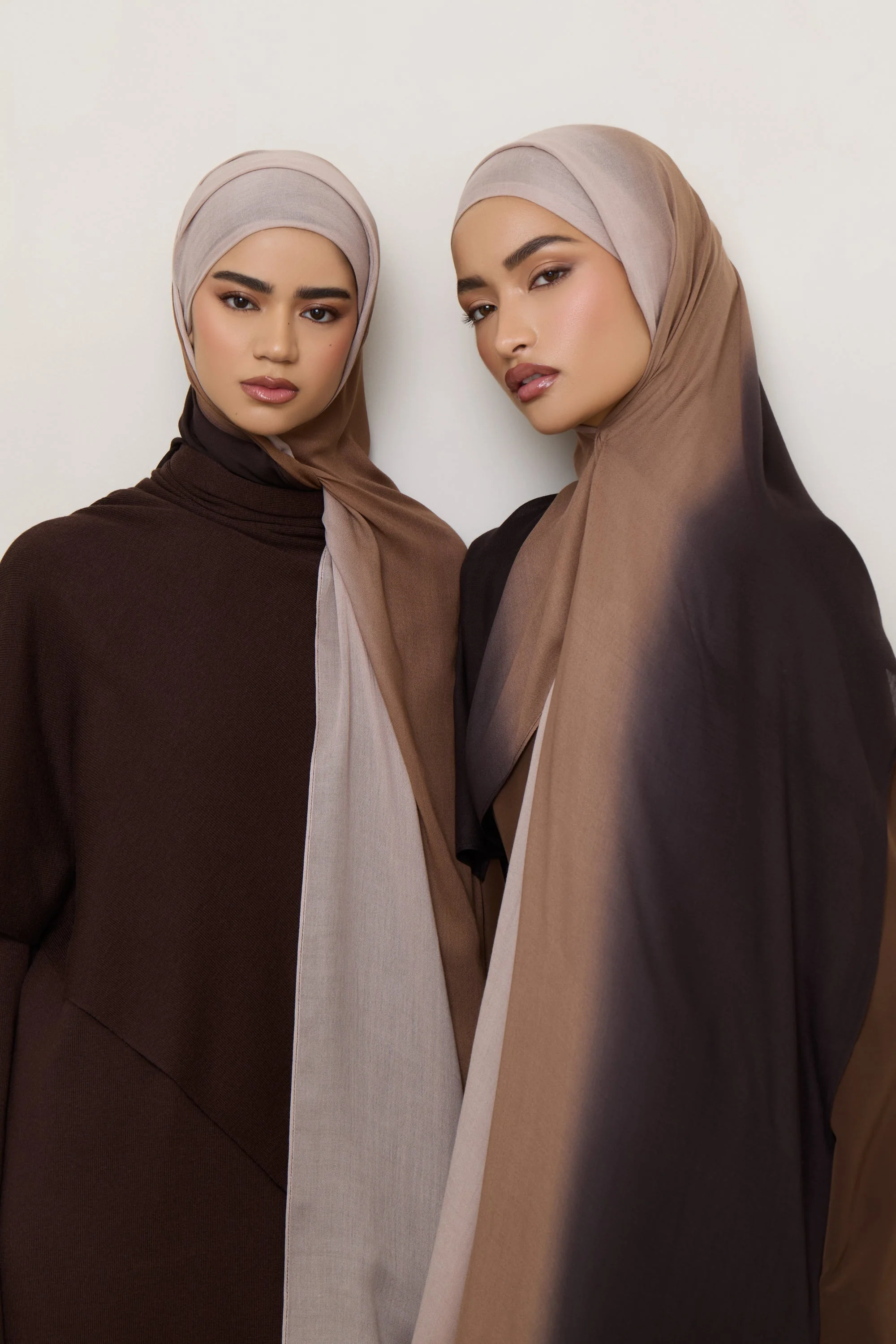 Ombre Modal Hijab - Chocolate Rose - Image 6