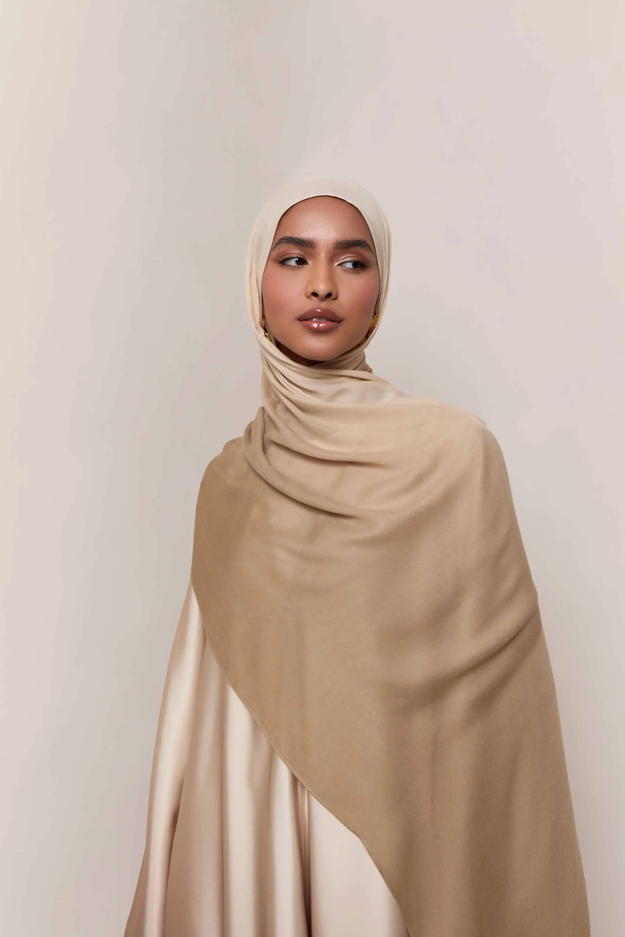 Ombre Modal Hijab - Cocoa Creme - Image 3