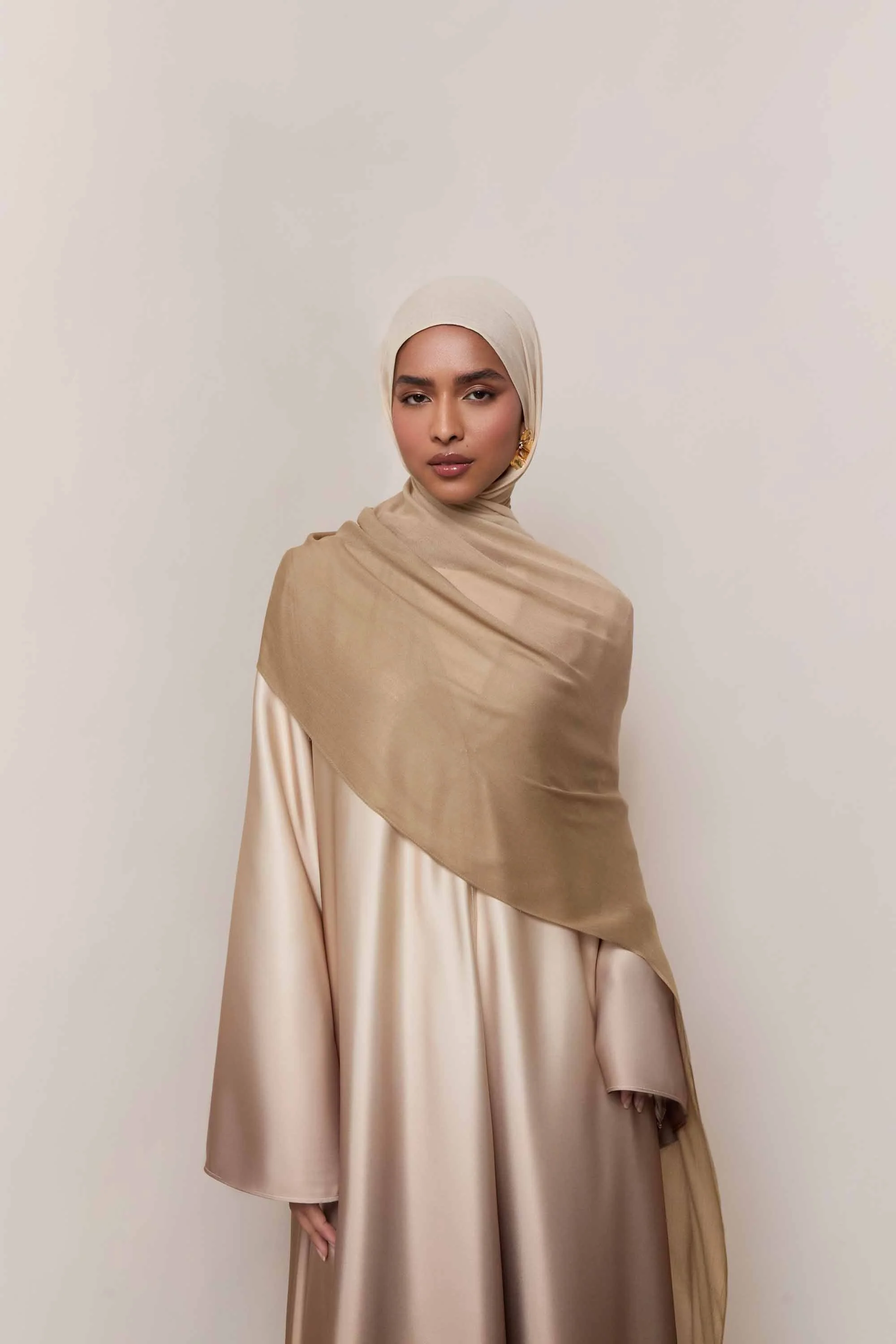 Ombre Modal Hijab - Cocoa Creme - Image 4