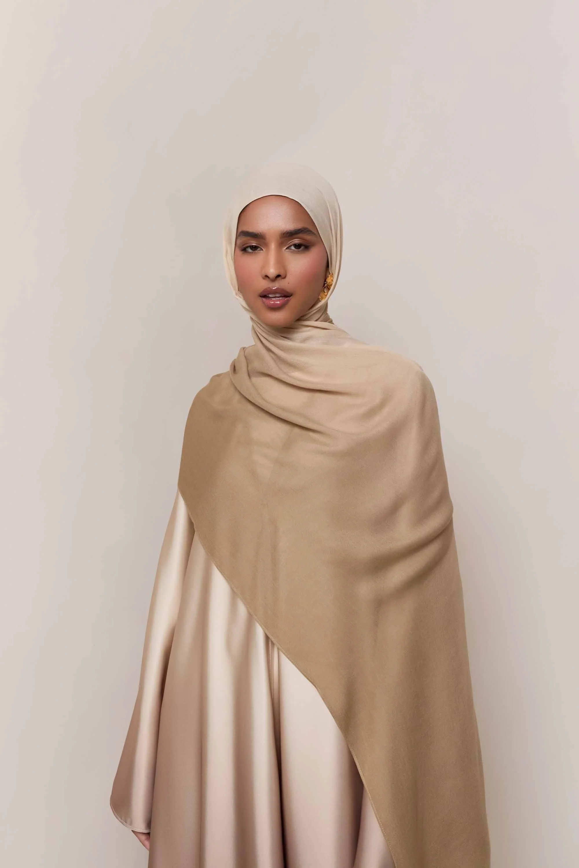 Ombre Modal Hijab - Cocoa Creme - Image 5
