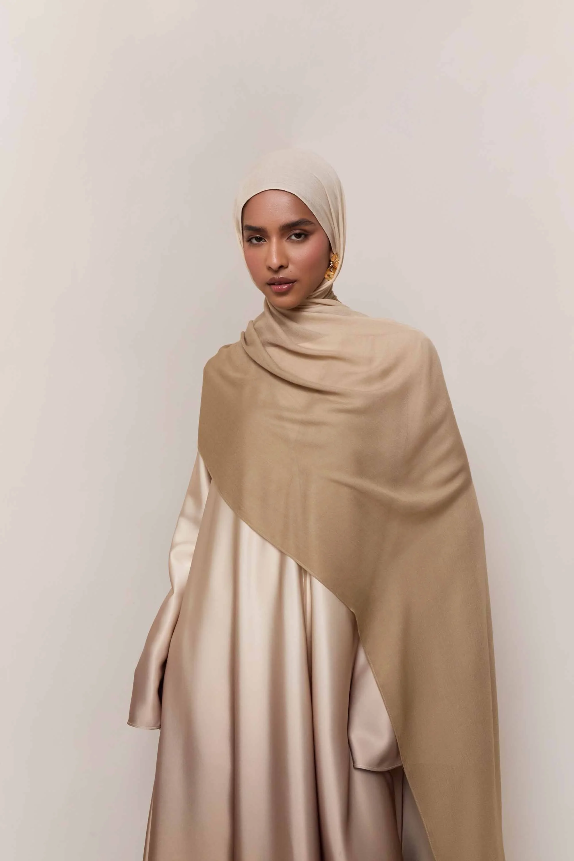 Ombre Modal Hijab - Cocoa Creme - Image 7