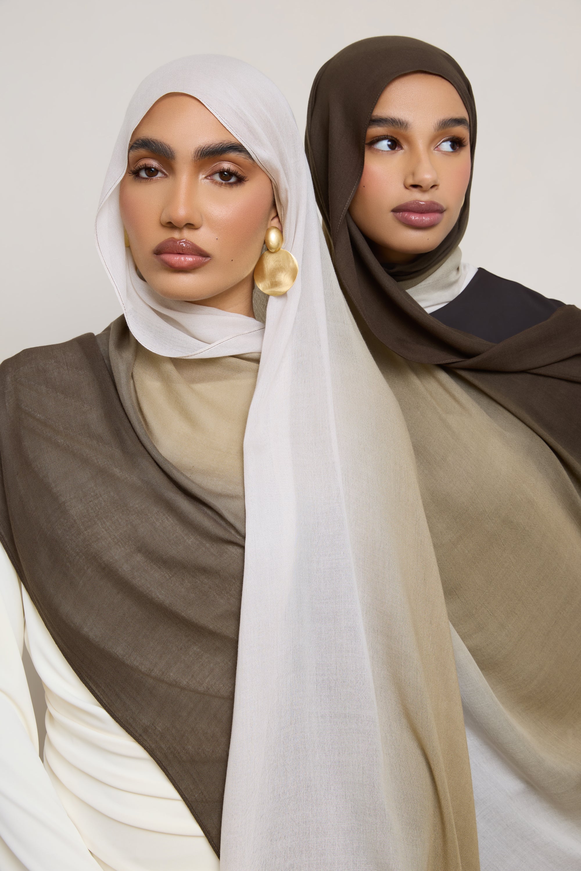 Ombre Modal Hijab - Cocoa Peaks - Image 3