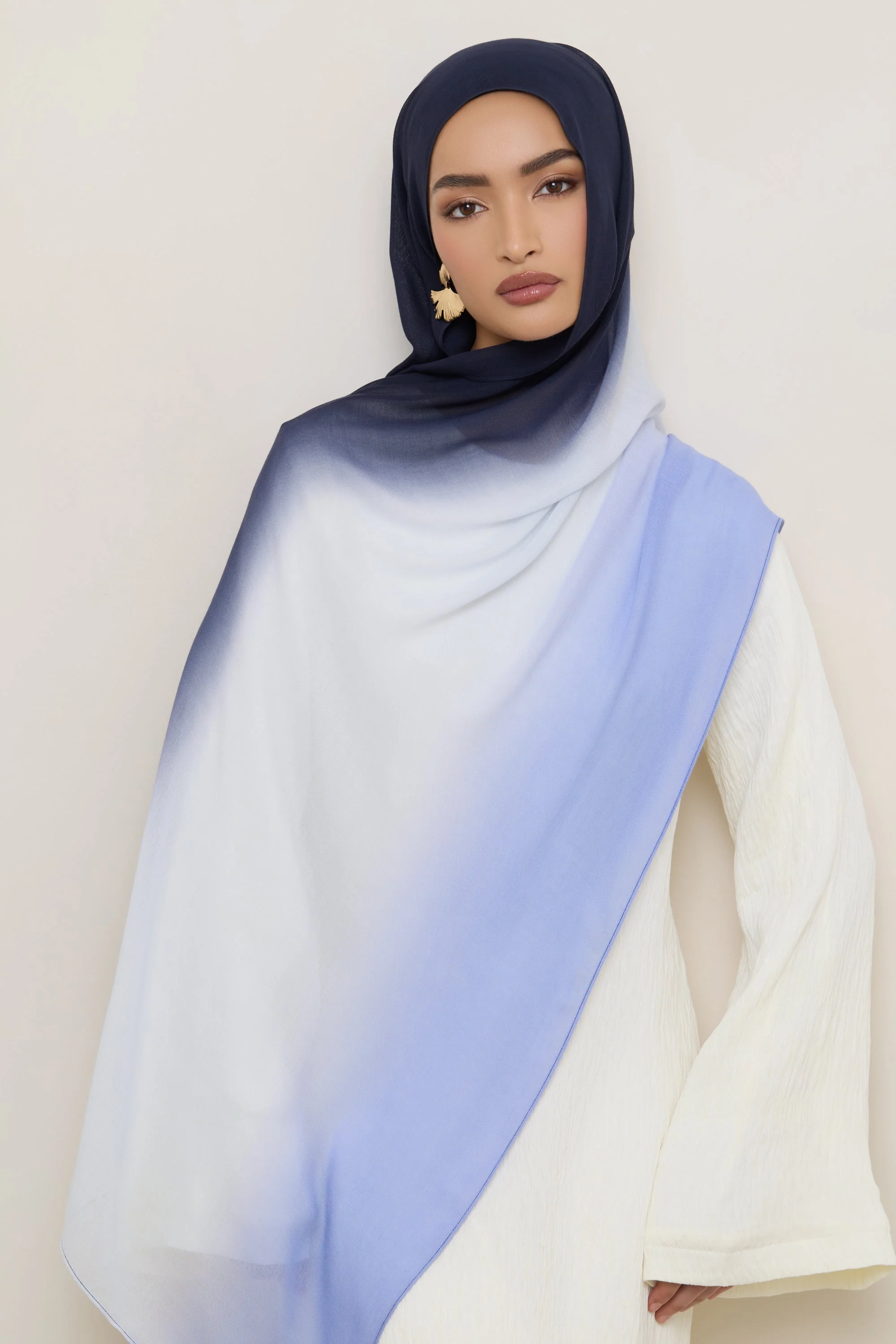 Ombre Modal Hijab - Denim Night