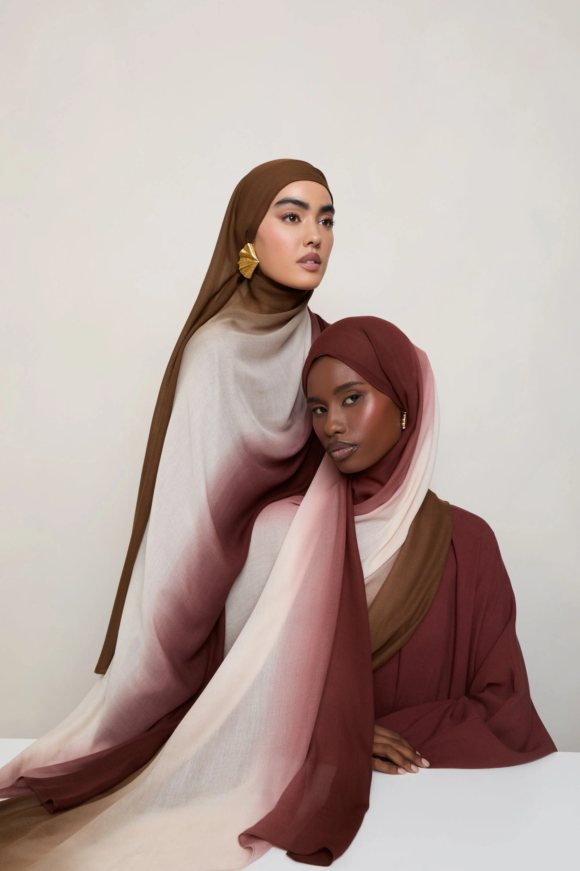 Ombre Modal Hijab - Desert Palm - Image 3