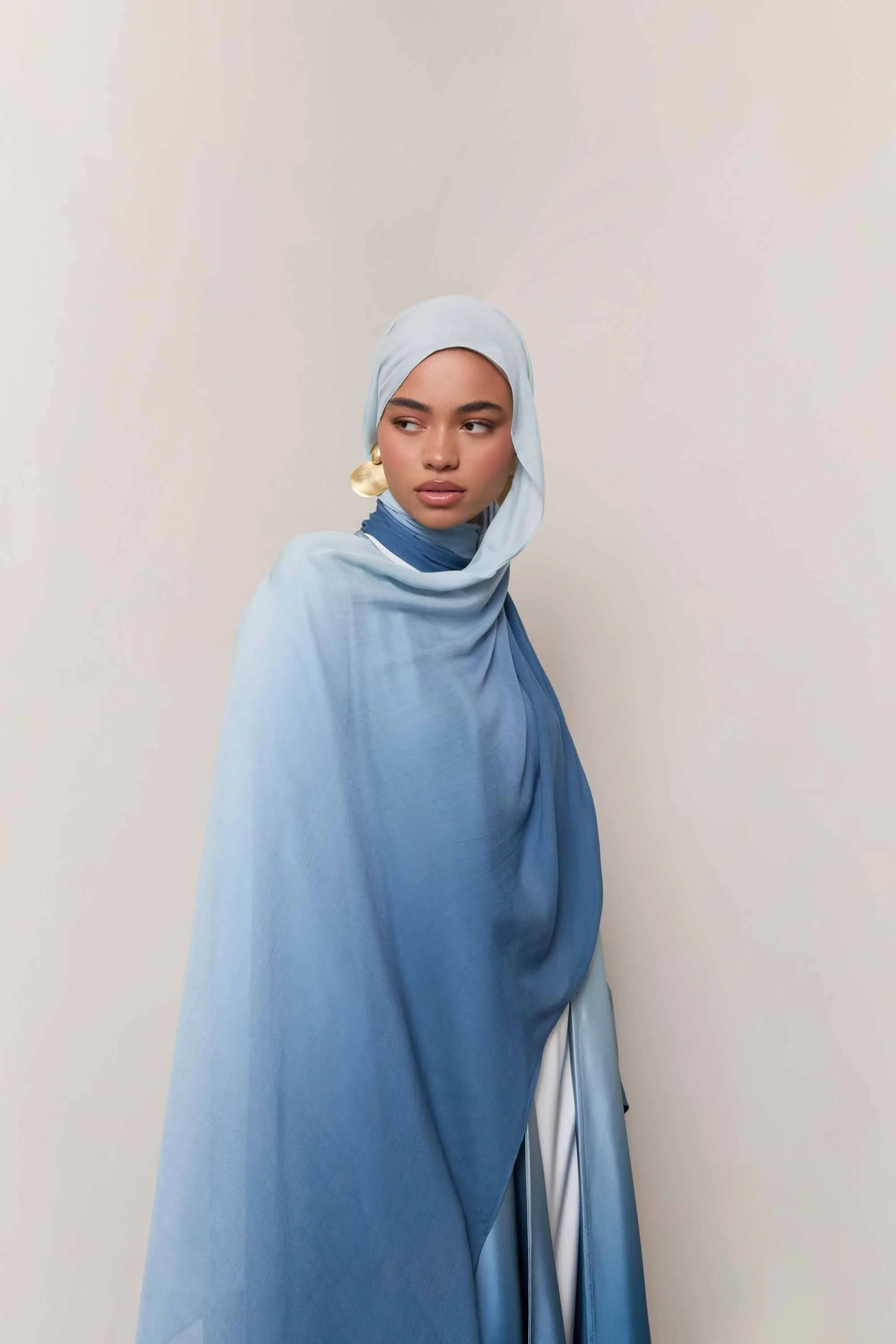 Ombre Modal Hijab - Dusk Sky - Image 3