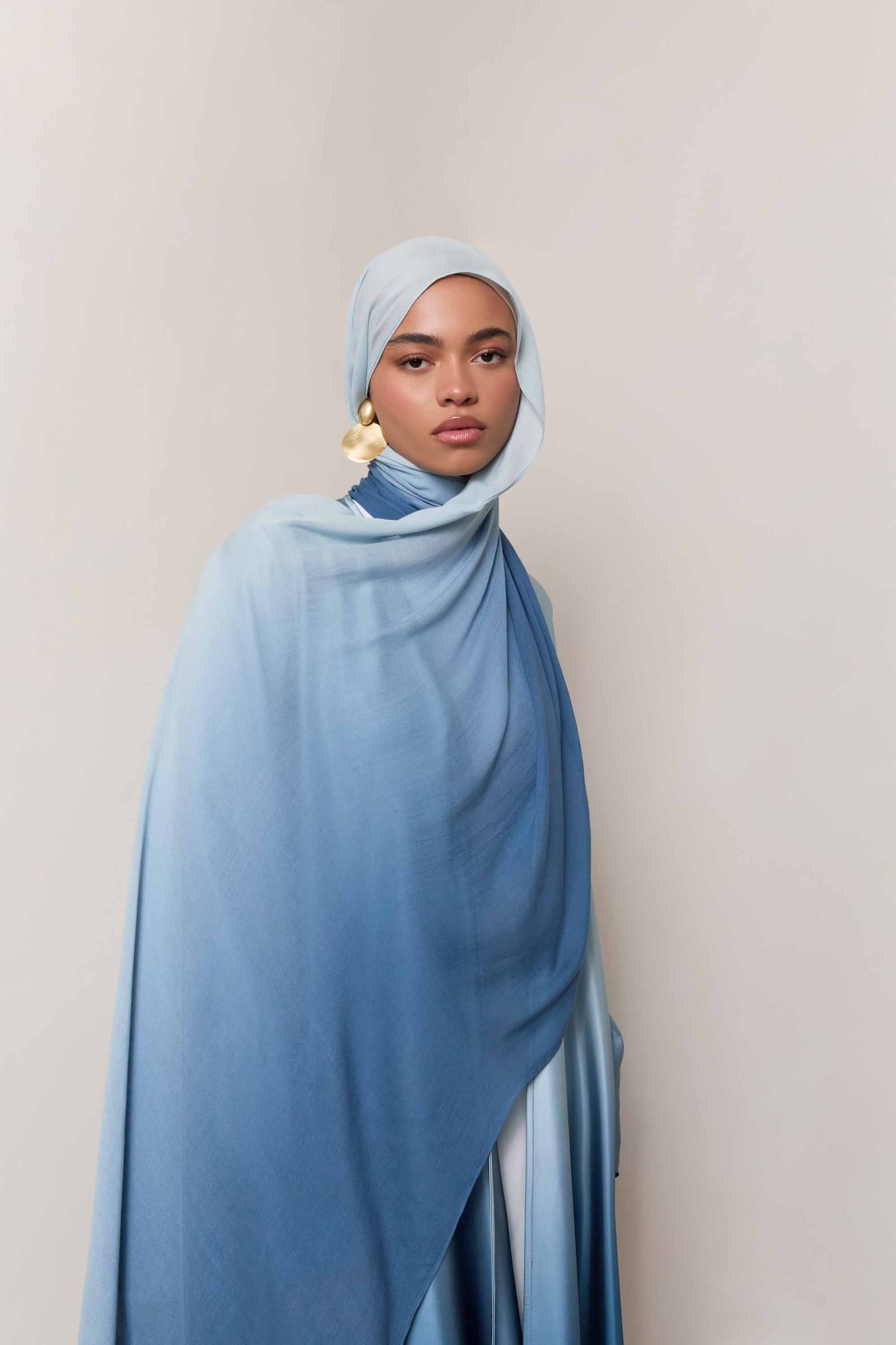 Ombre Modal Hijab - Dusk Sky - Image 6